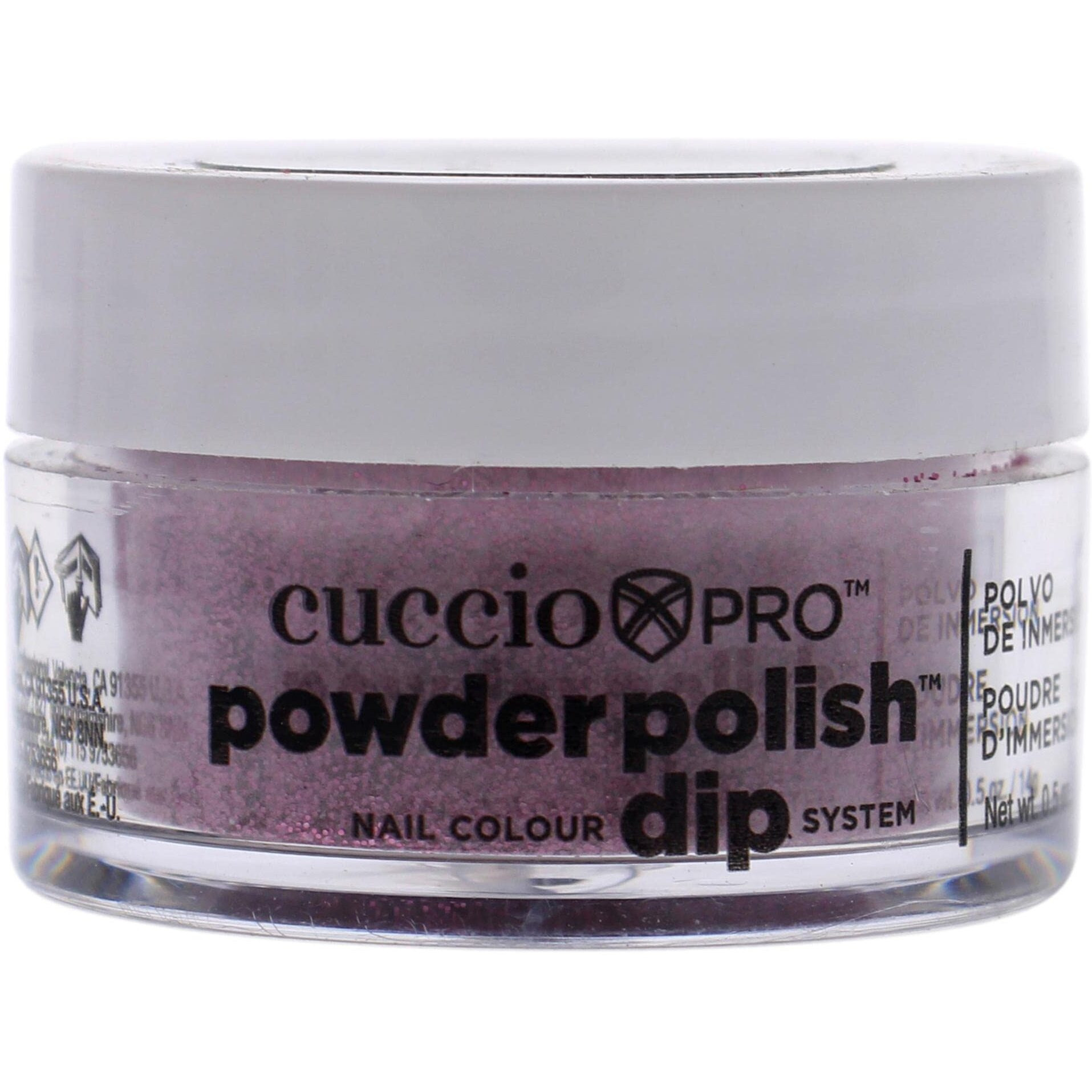 Pro Powder Polish Nail Colour Dip System - Barbie Pink Glitter by Cuccio Colour for Women - 0.5 oz Nail Powder