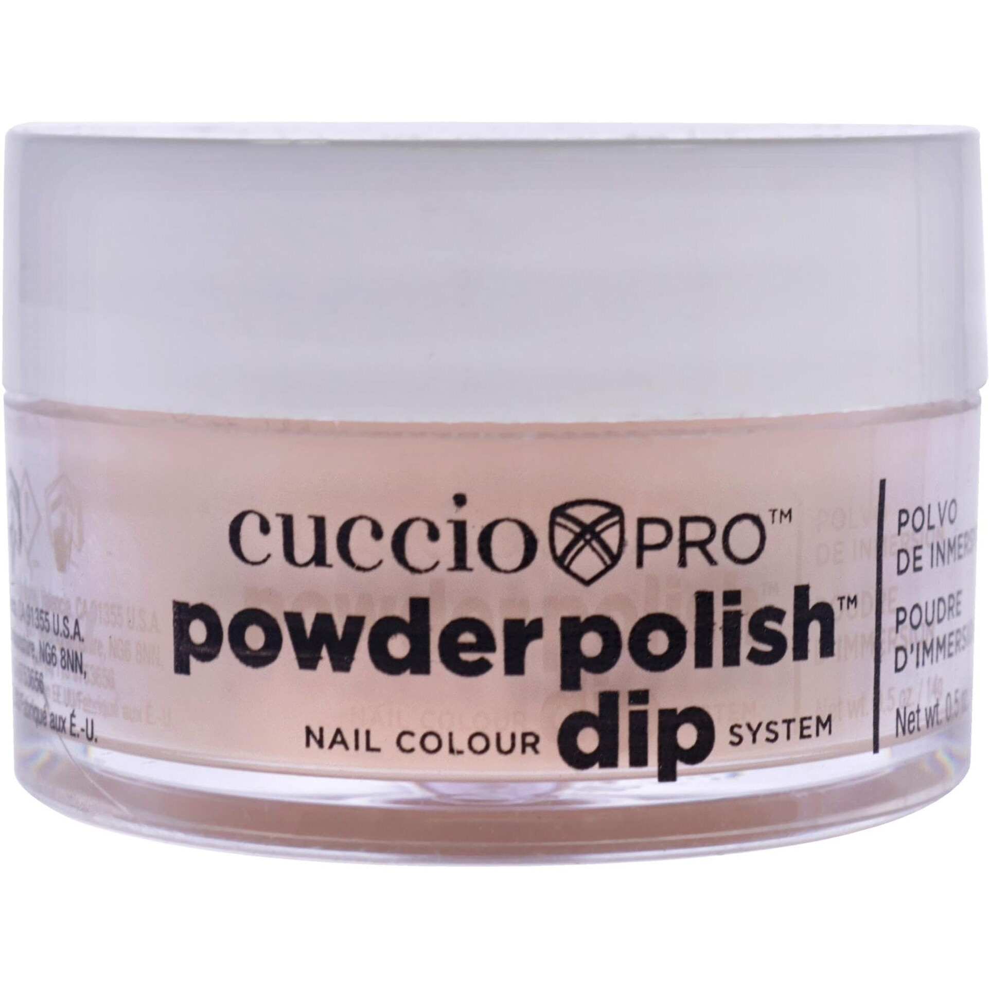 Pro Powder Polish Nail Colour Dip System - Flattering Peach by Cuccio Pro for Women - 0.5 oz Nail Powder