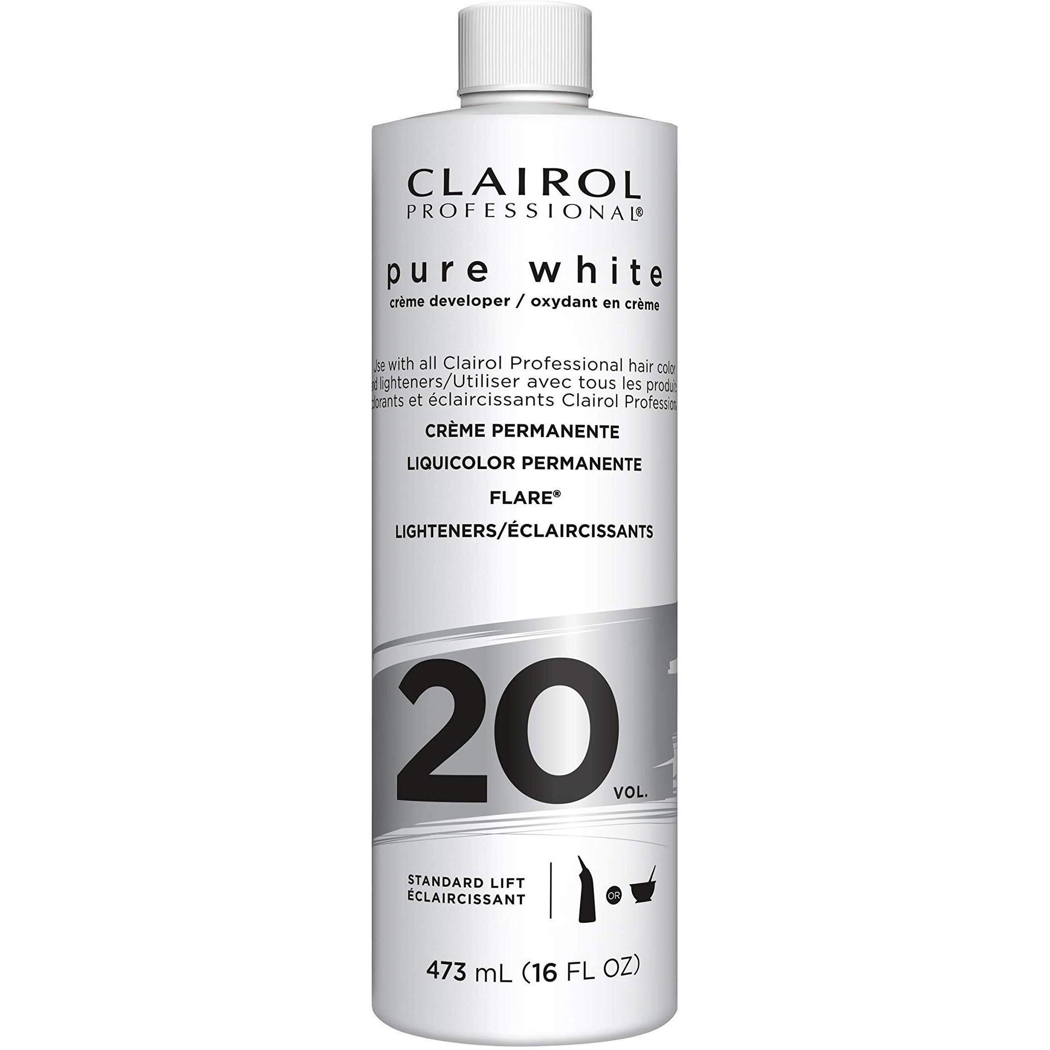 Clairol Professional Pure White 20 volume Crme Developer, 16 oz (Pack of 1)