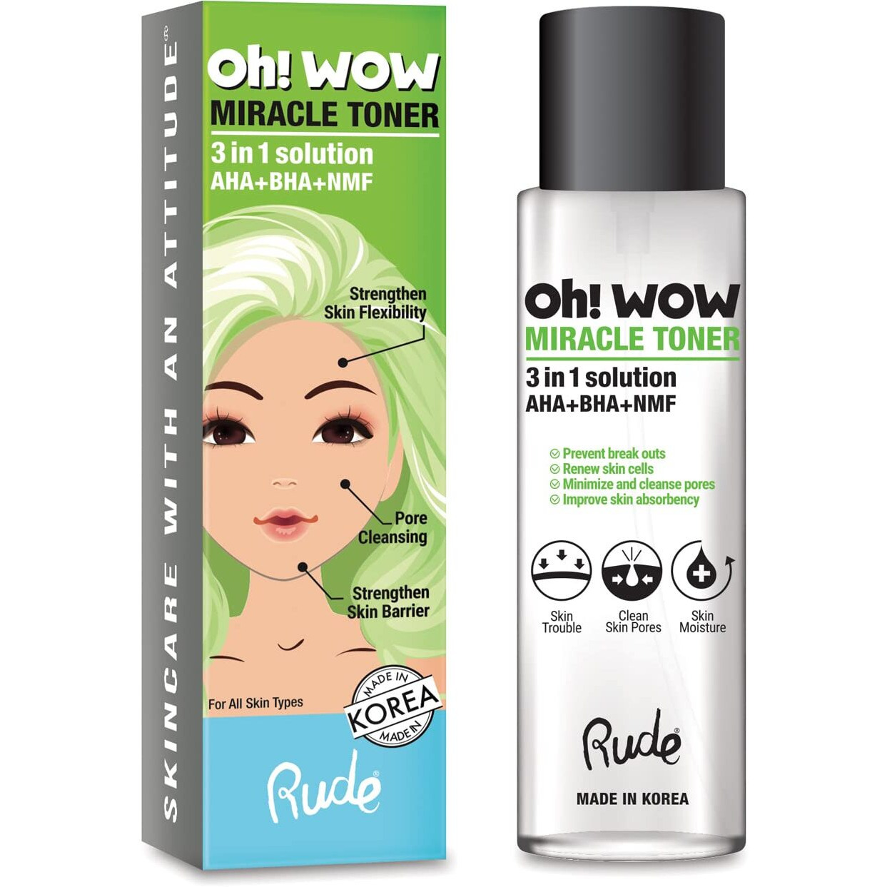 RUDE Oh Wow Miracle Toner(D0102H2BP1U)
