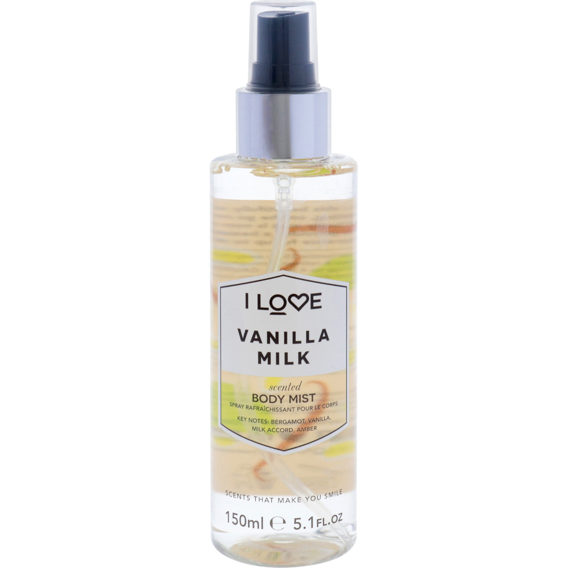 Scented Body Mist - Vanilla Milk by I Love Cosmetics for Women - 5.1 oz Body Mist