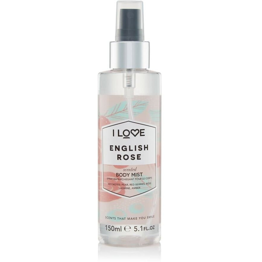Scented Body Mist - English Rose by I Love Cosmetics for Women - 5.1 oz Body Mist