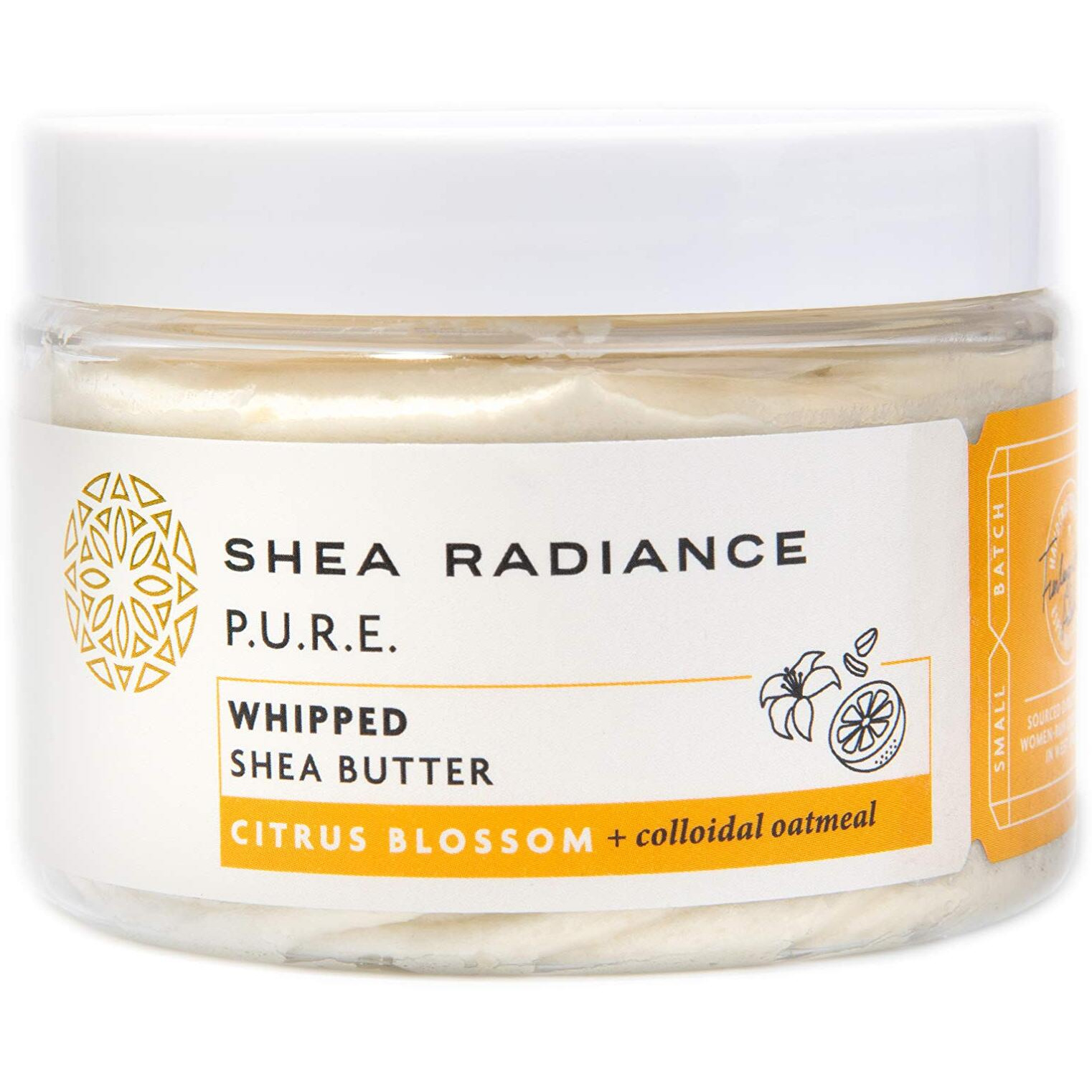 Shea Radiance Whipped Shea Butter w/Colloidal Oatmeal - Blended w/Skin-Soothing Oatmeal & Moisturizing Rice Bran Oil | Citrus Blossom (7oz)