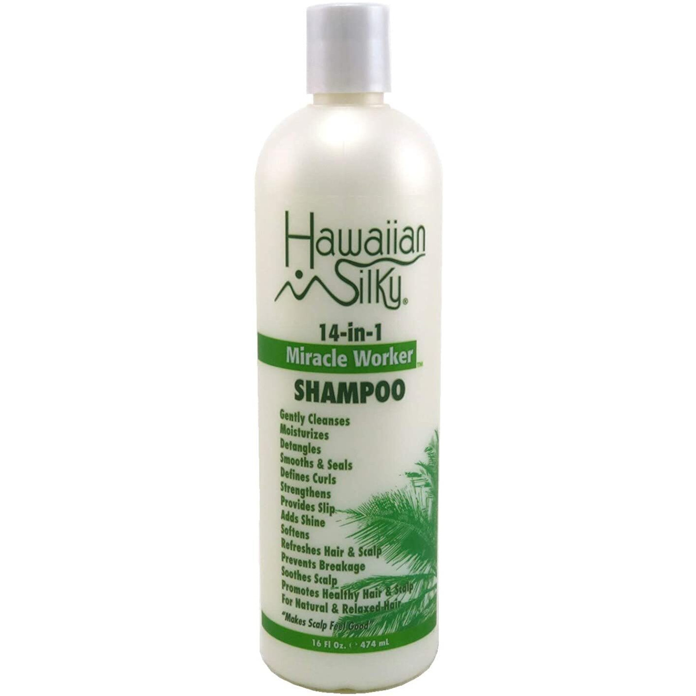 Hawaiian Silky 14-In-1 Miracle Worker Shampoo, 16 fl oz - Daily Treatment for All Hair Types - Restore Chemically Damaged Hair