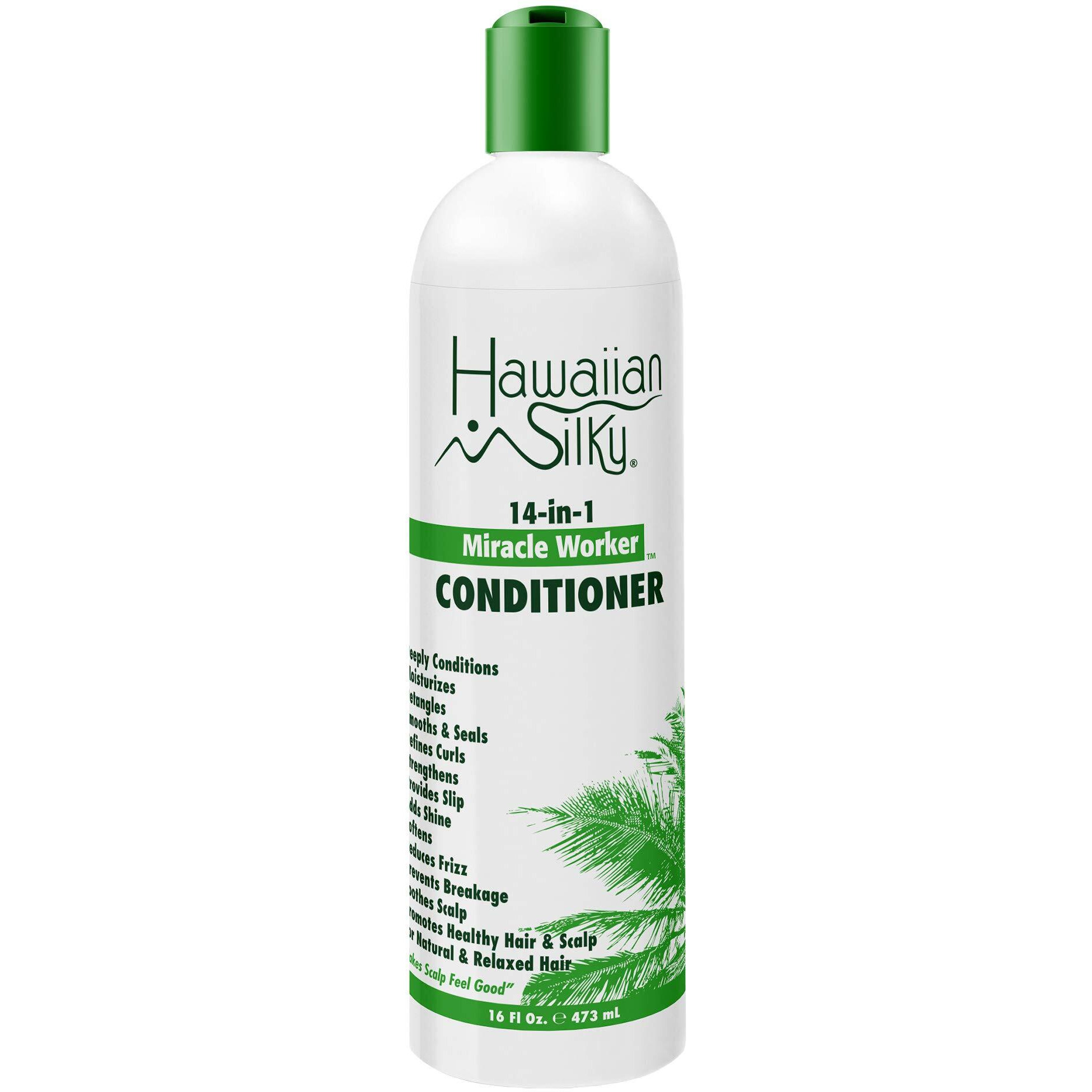 Hawaiian Silky 14-In-1 Miracle Worker Conditioner, 16 f oz - Daily Treatment for All Hair Types - Restore Chemically Damaged Hair