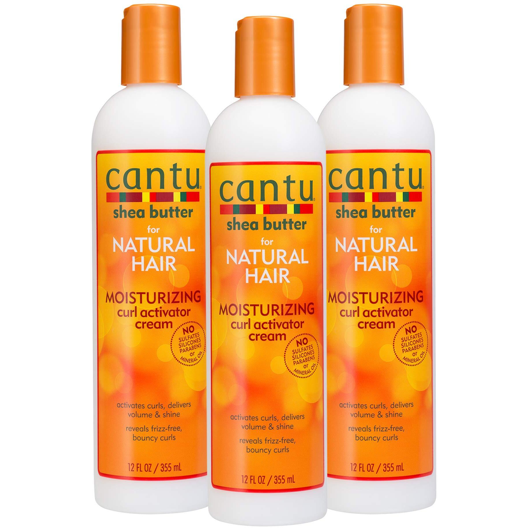 Cantu Shea Butter for Natural Hair Moisturizing Curl Activator Cream, 36 Ounce, 3-pack