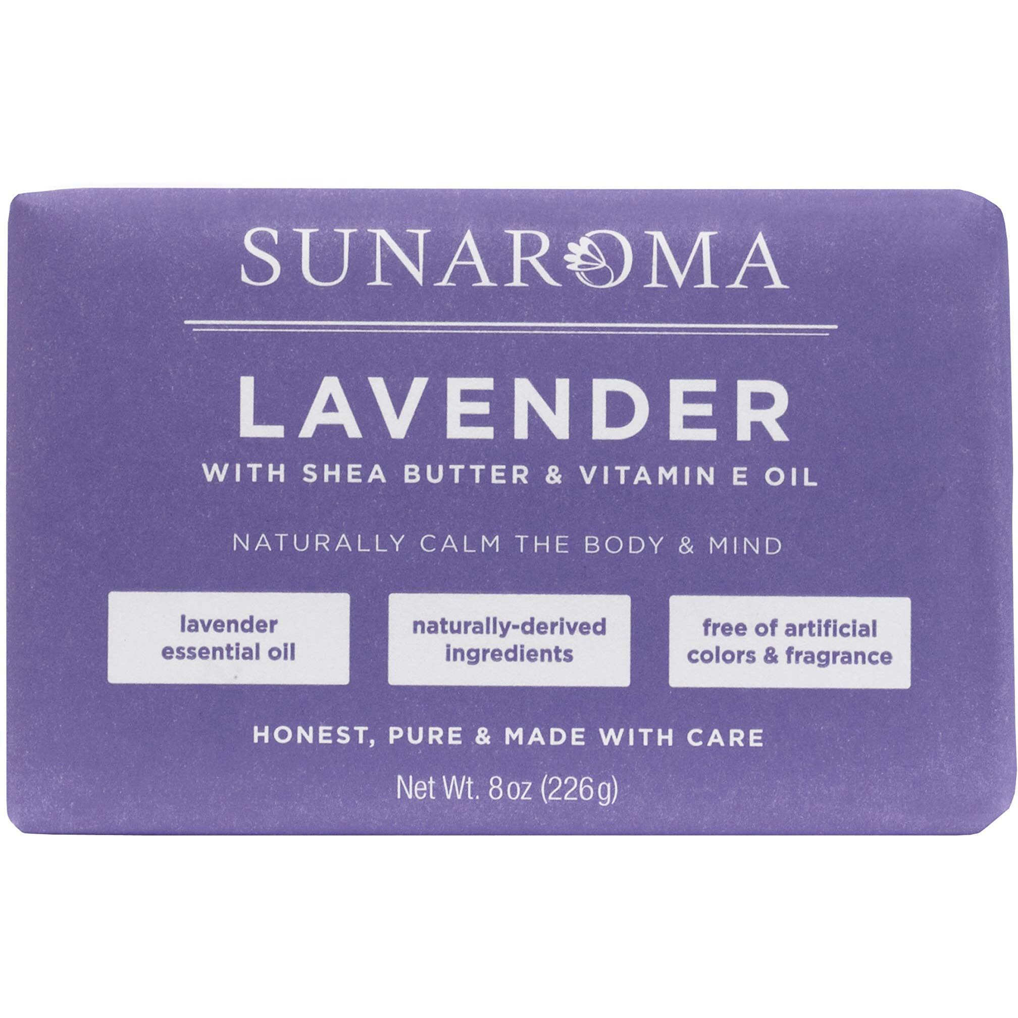 Sunaroma Lavender W/Shea Butter & Vitamin E Oil Soap (Pack of 1)