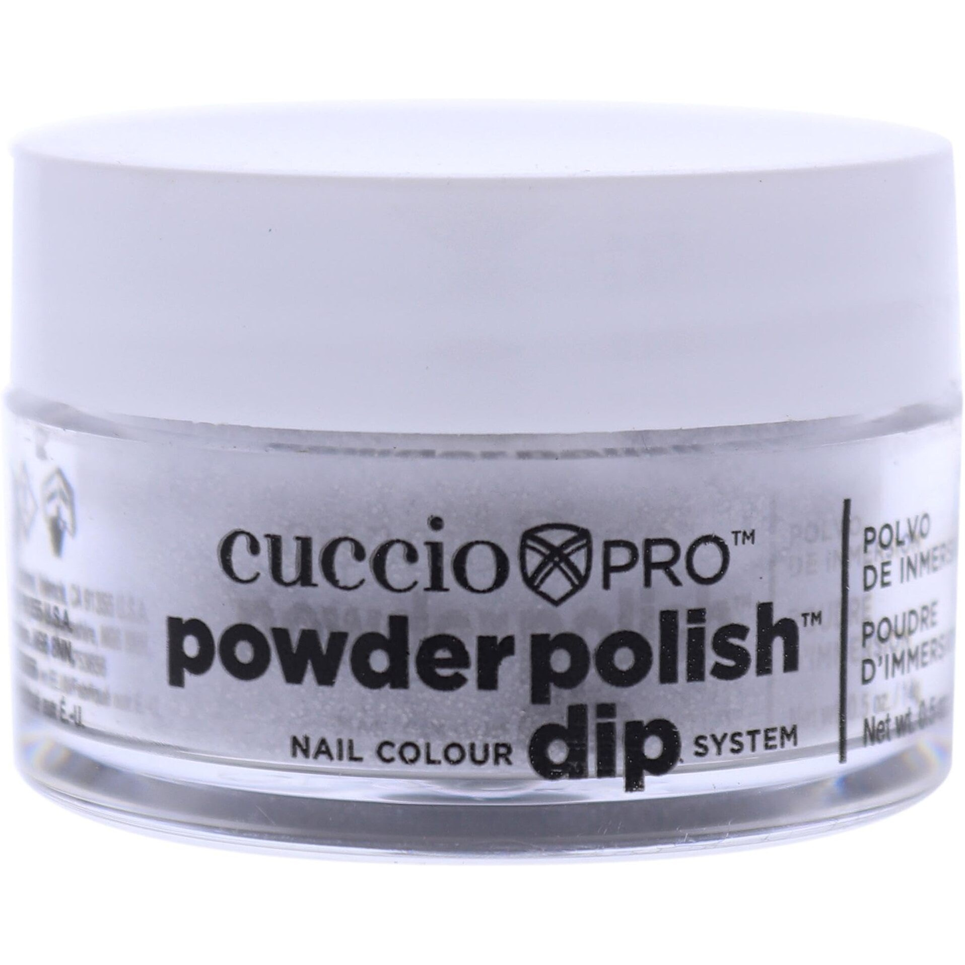 Pro Powder Polish Nail Colour Dip System - Platinum Silver Glitter by Cuccio Colour for Women - 0.5 oz Nail Powder