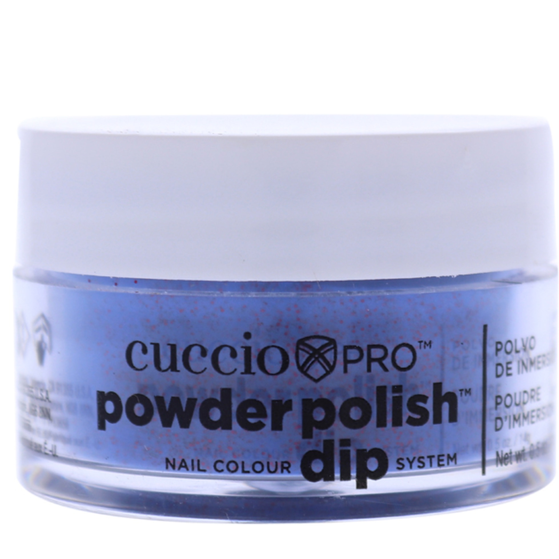 Pro Powder Polish Nail Colour Dip System - Purple With Red Glitter by Cuccio Colour for Women - 0.5 oz Nail Powder
