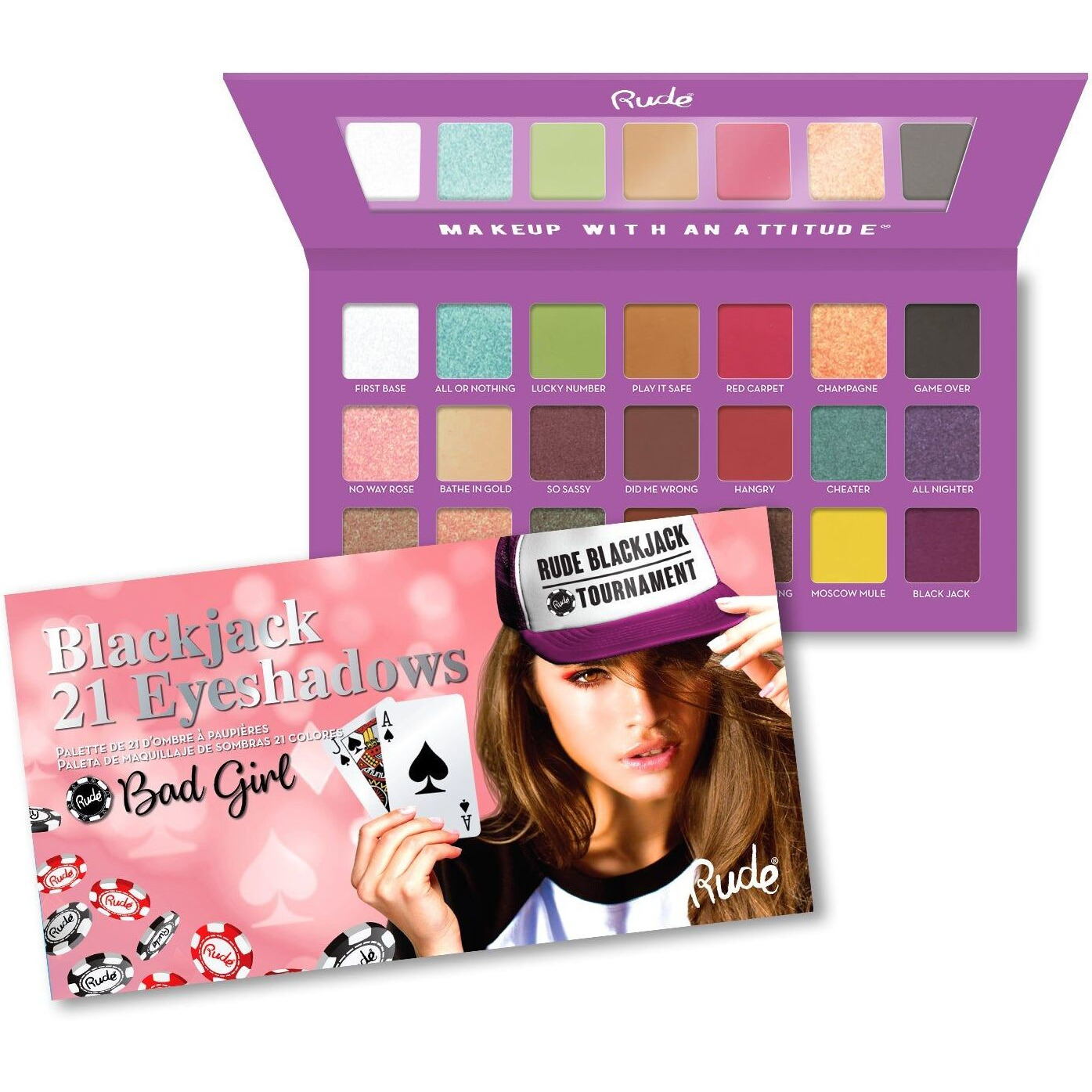 RUDE Blackjack 21 Eyeshadows(D0102H2B5AU)