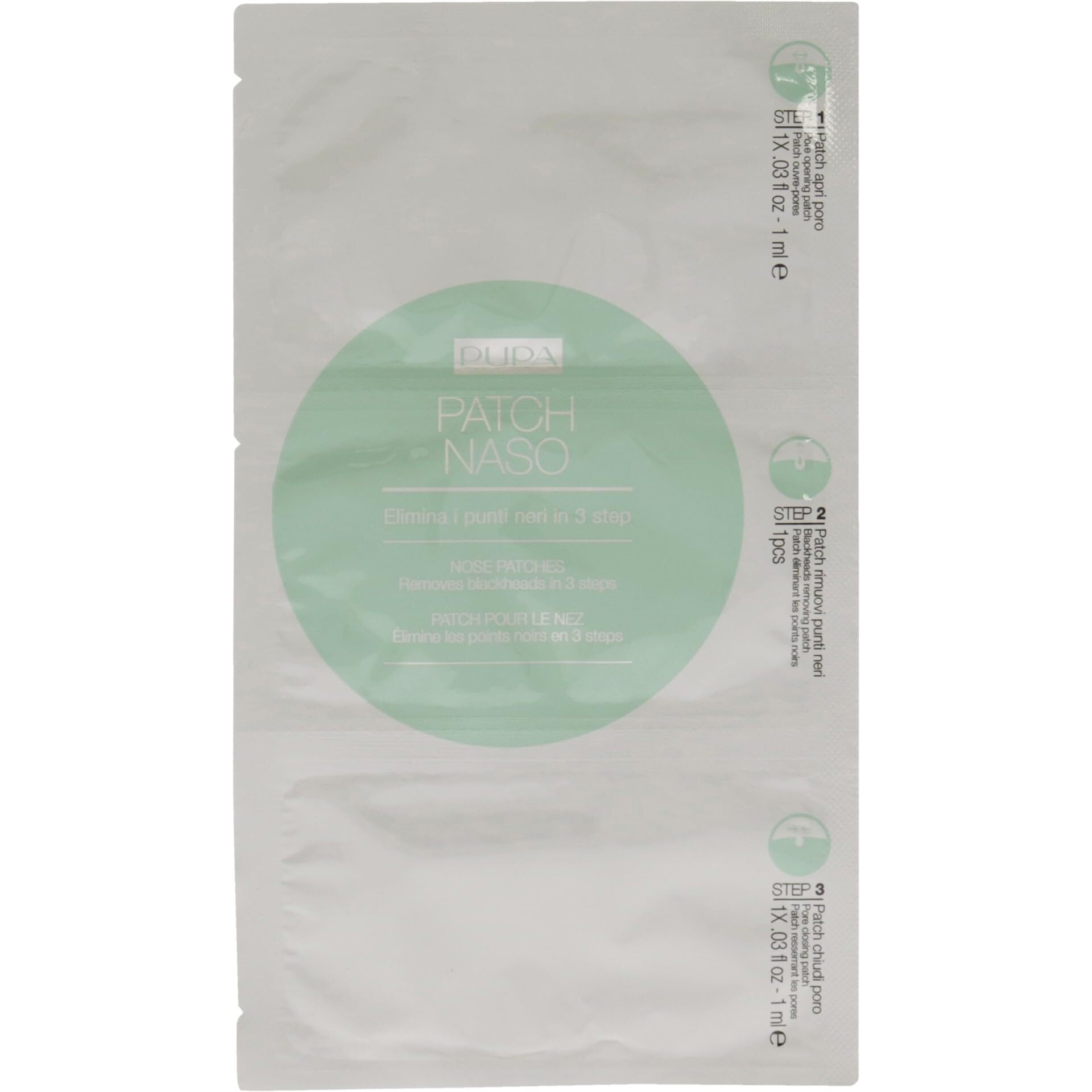 Nose Patches Blackheads Remover - 3 Steps by Pupa Milano for Unisex - 1 Pack Patches