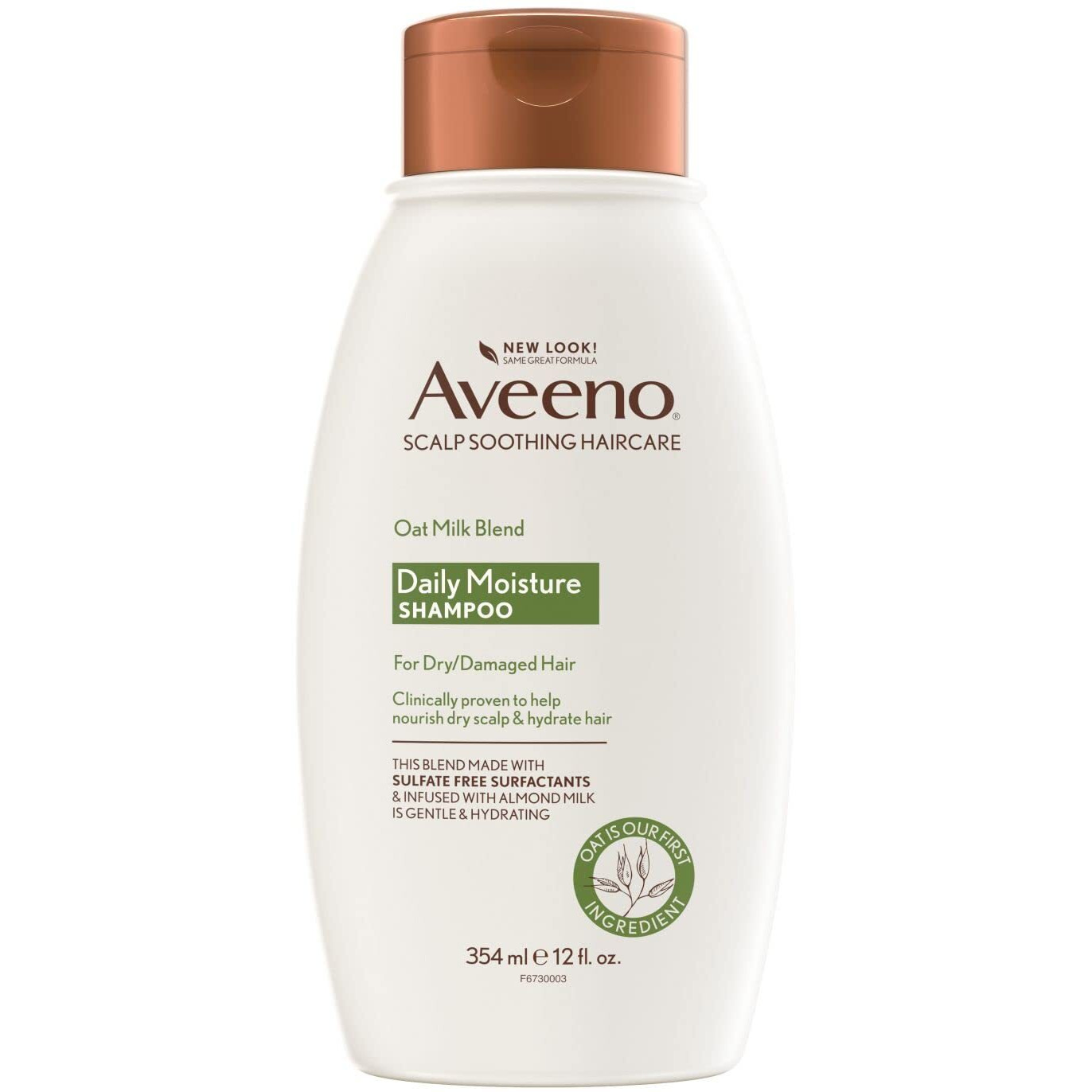 Aveeno Oat Milk Blend Moisturizing Shampoo, Ultra-Hydrating, for Dry, Damaged Hair, 12 fl oz
