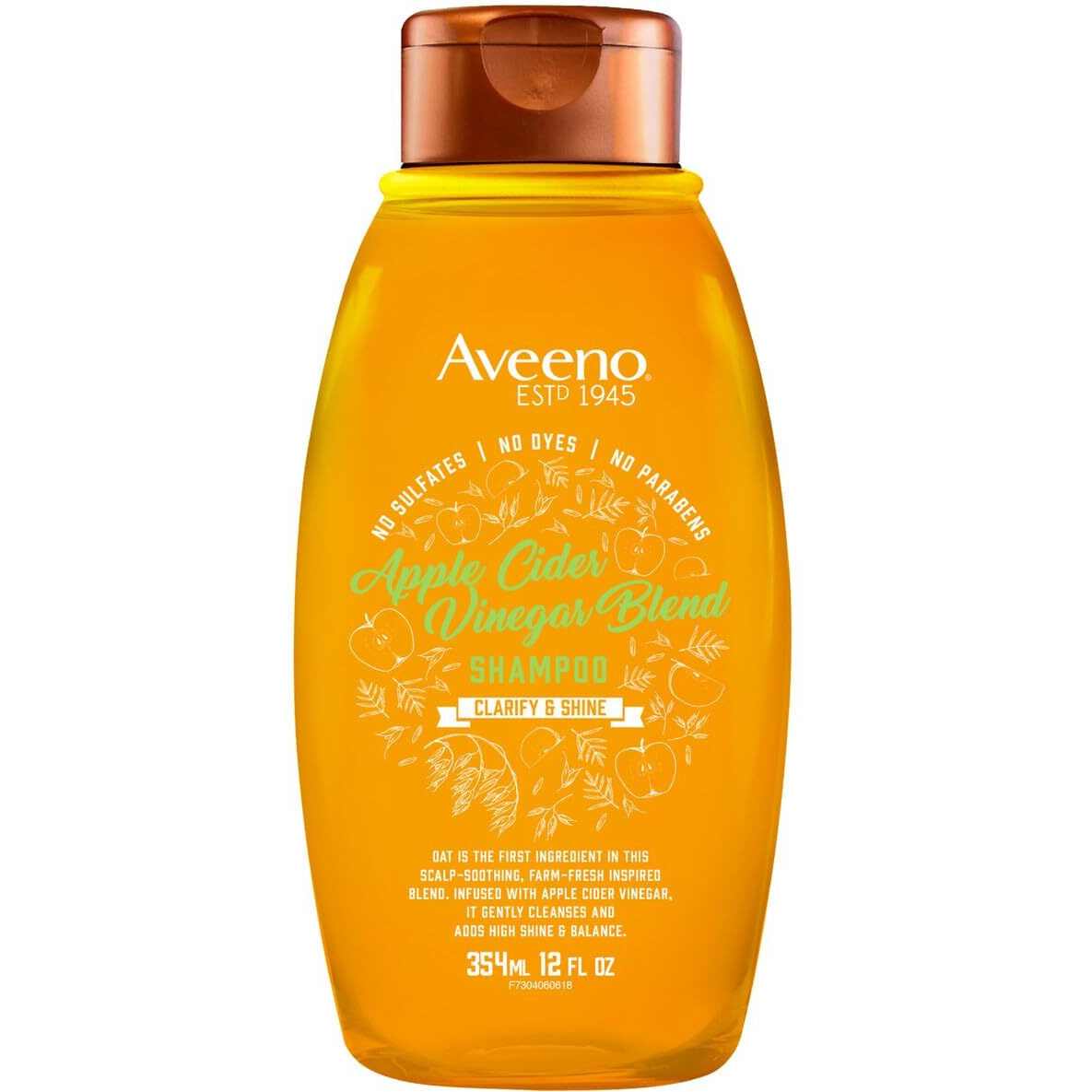 Aveeno Scalp Soothing Shampoo, Apple Cider Vinegar Blend, 12 Fl Oz