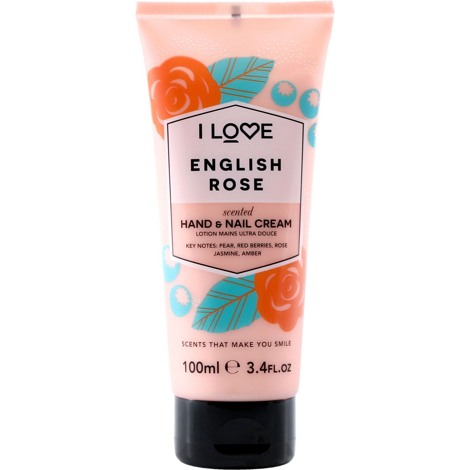 Scented Hand and Nail Cream - English Rose by I Love Cosmetics for Women - 3.4 oz Cream