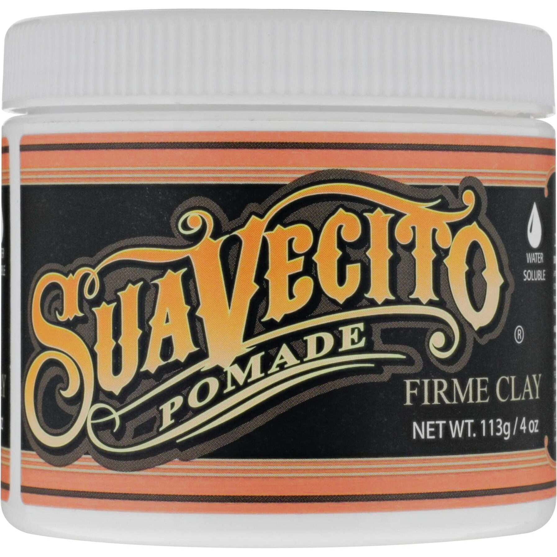 Suavecito Pomade Firme Clay 4 oz, 1 Pack - Strong Hold Hair Clay For Men - Low Shine Matte Hair Clay Pomade For Natural Texture Hairstyles