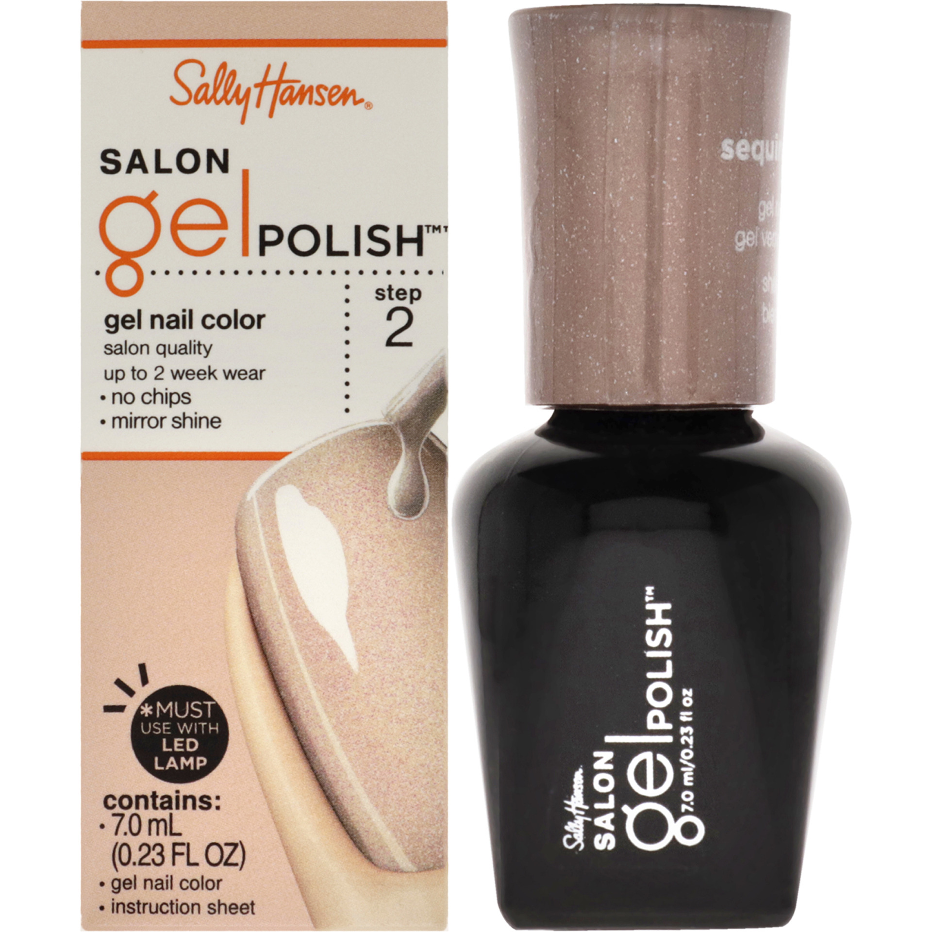 Salon Gel Polish - 175 Sequin Stiletto by Sally Hansen for Women - 0.23 oz Nail Polish