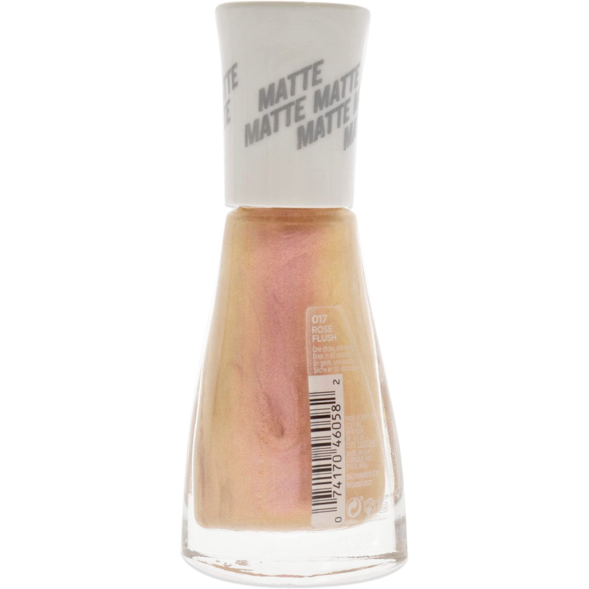 Insta-Dri Nail Color Matte - 017 Rose Flush by Sally Hansen for Women - 0.31 oz Nail Polish