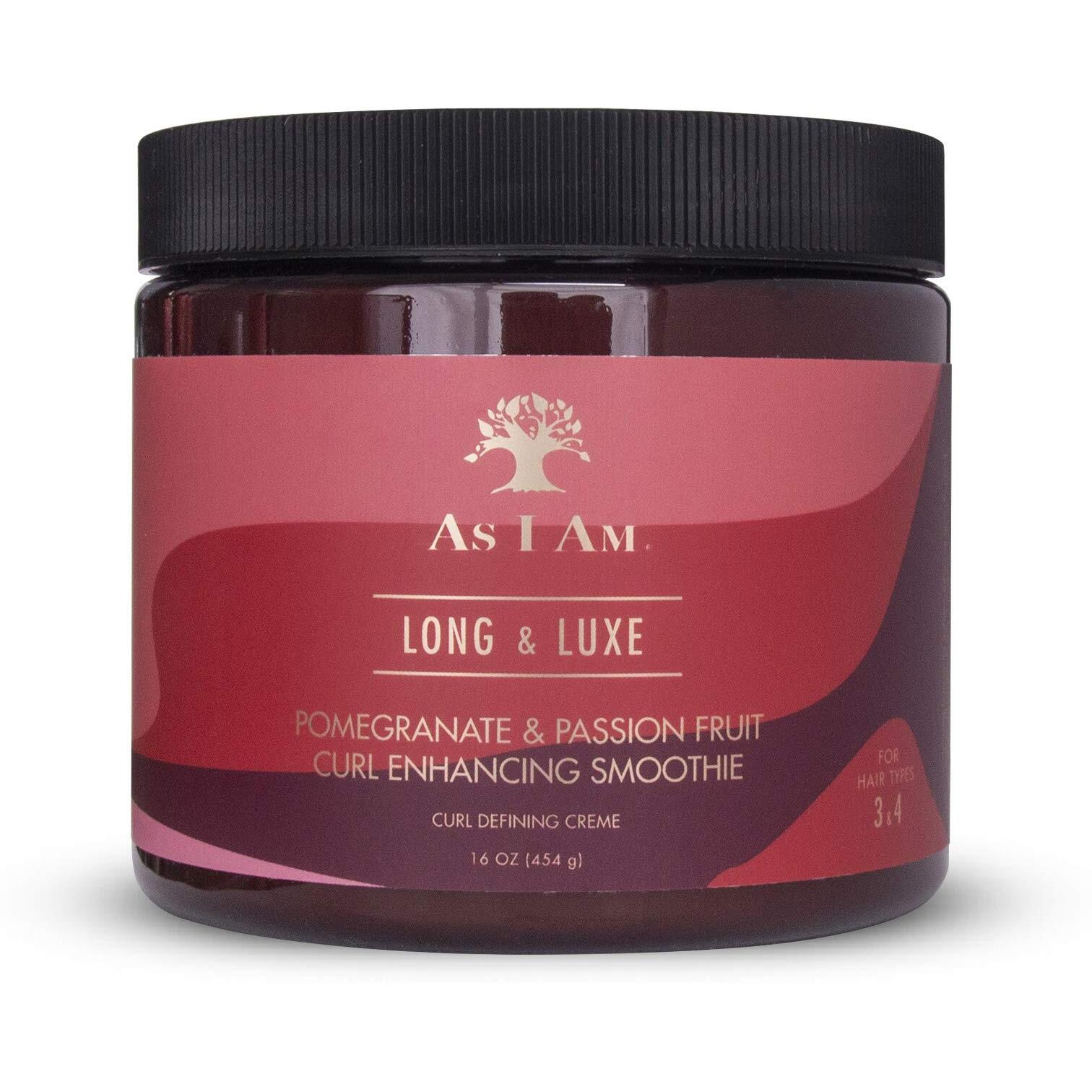 As I Am Long and Luxe Curl Enhancing Smoothie 16 oz - Lightweight Coil Defining Creme for Hi-Definition, Hydrated Curls and Coils - Enriched with Pomegranate and Passion Fruit