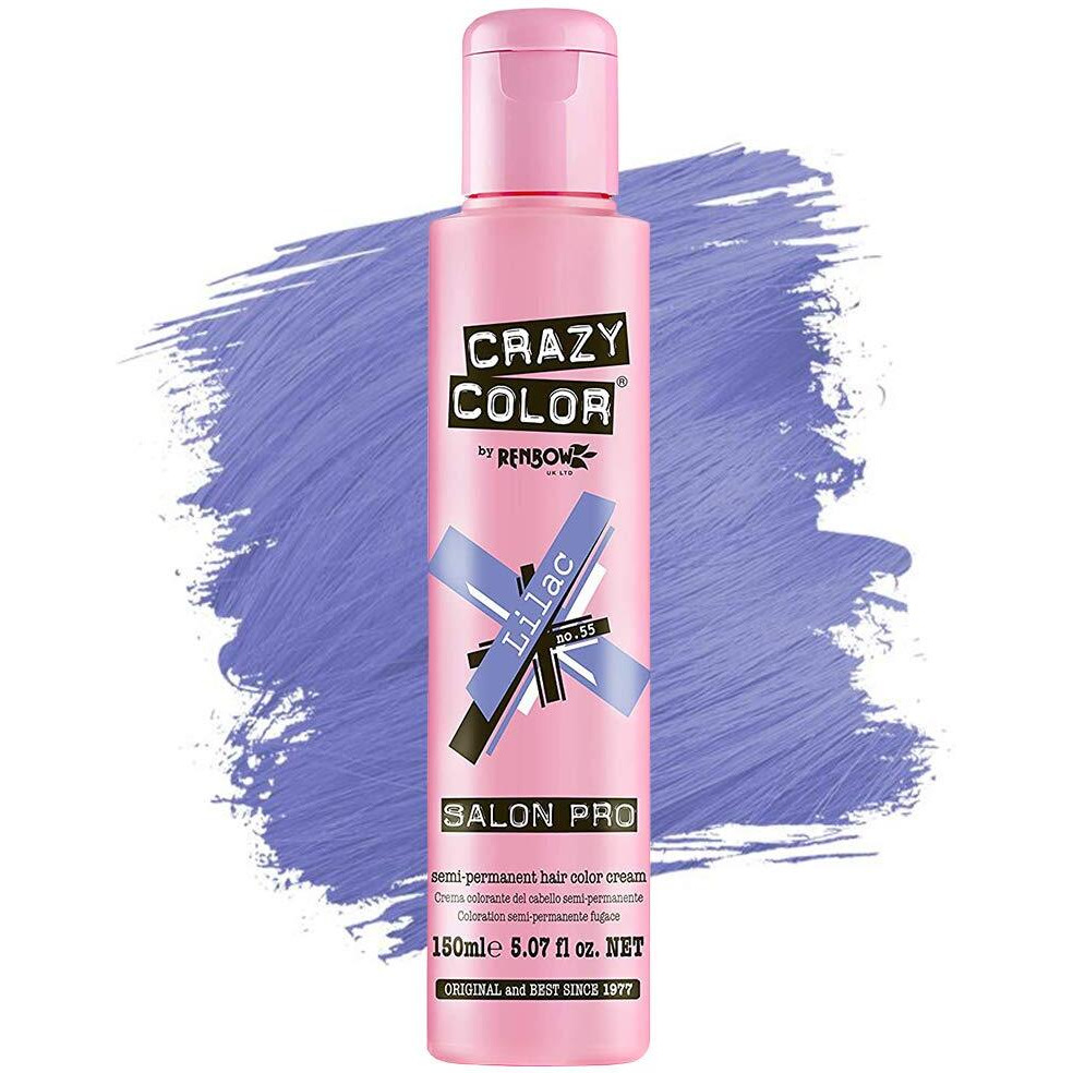Crazy Color Salon Pro Semi Permanent Hair Color - 55 Lilac by Crazy Color for Women - 5.07 oz Hair Color