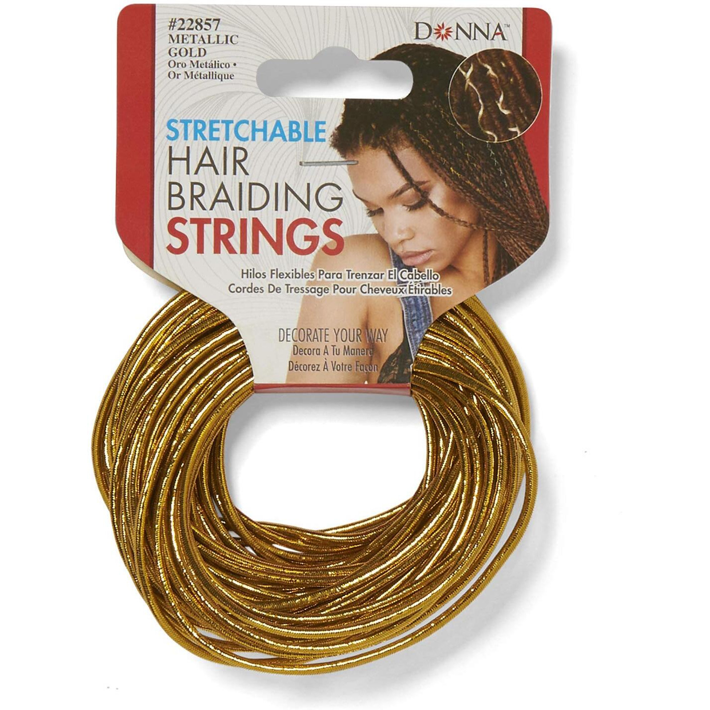 Silver Stretchable Hair Braiding String