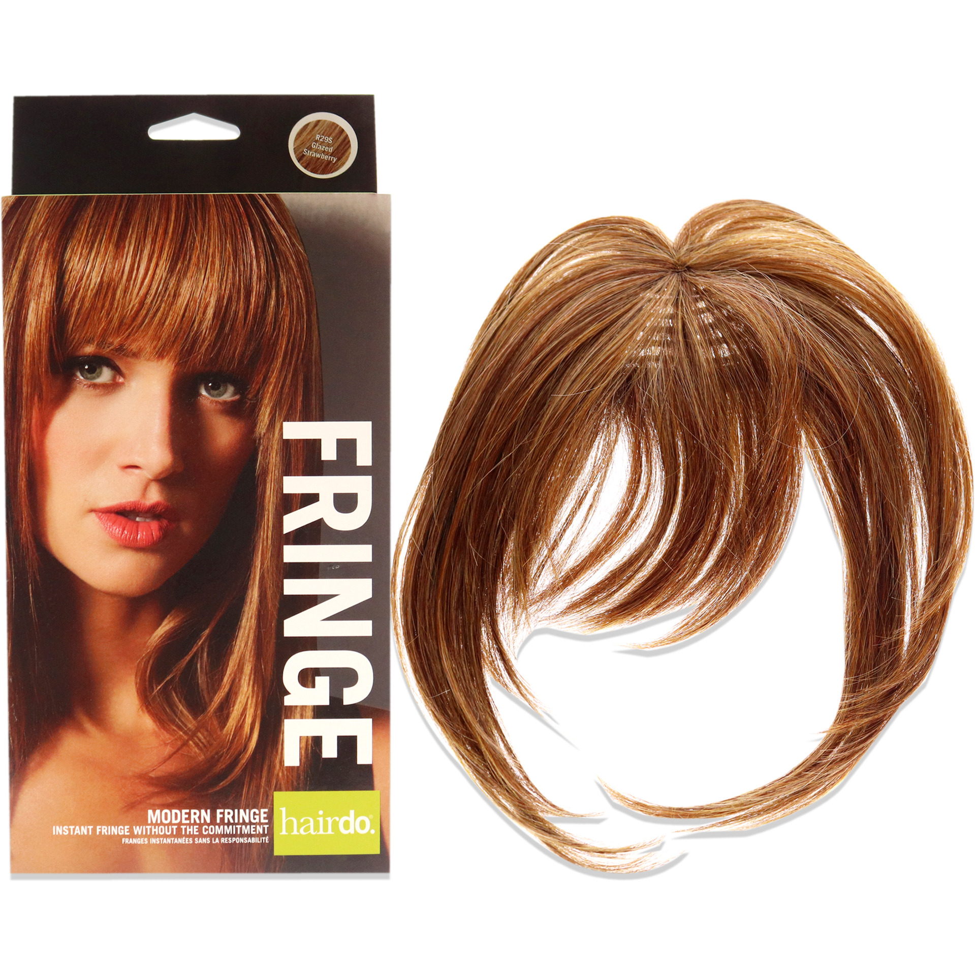 Modern Fringe Clip In Bang - R29S Glazed Strawberry by Hairdo for Women - 1 Pc Hair Extension