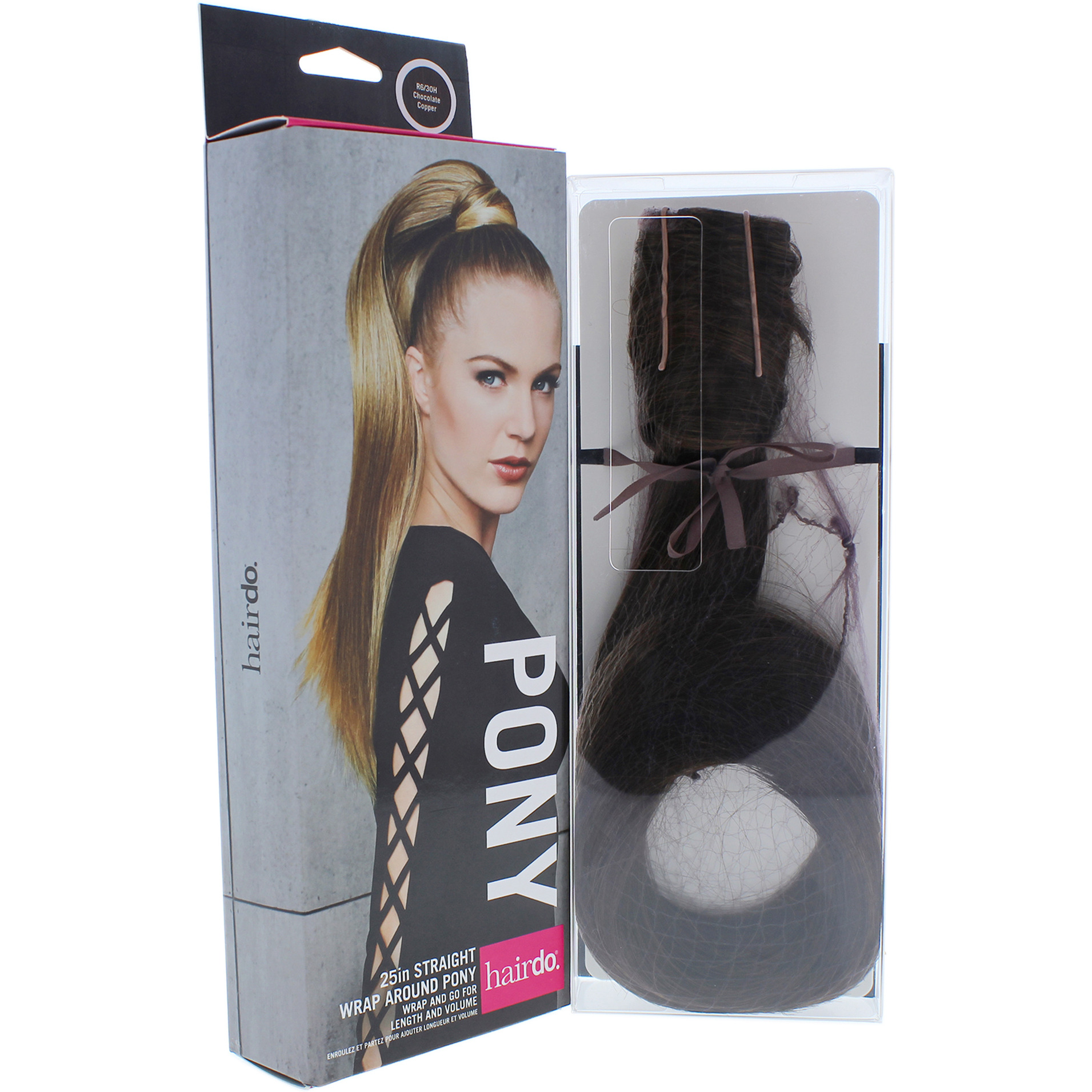 Straight Wrap Around Pony - R6 30H Chocolate Copper by Hairdo for Women - 25 Inch Hair Extension
