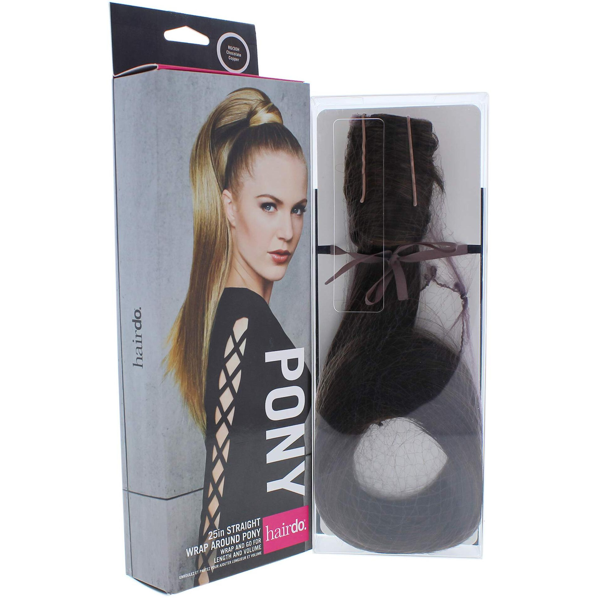 Straight Wrap Around Pony - R6 30H Chocolate Copper by Hairdo for Women - 25 Inch Hair Extension