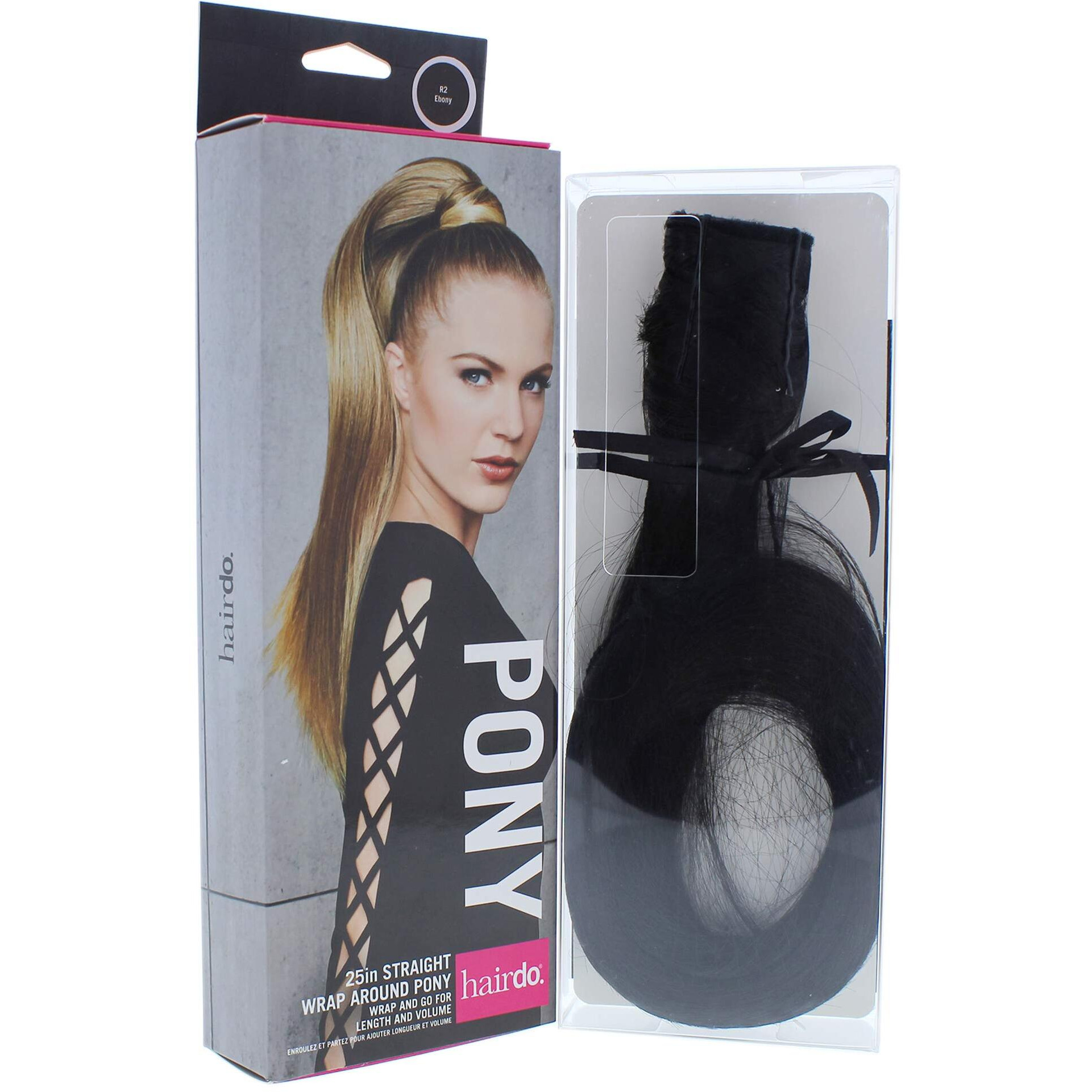 Straight Wrap Around Pony - R2 Ebony by Hairdo for Women - 25 Inch Hair Extension