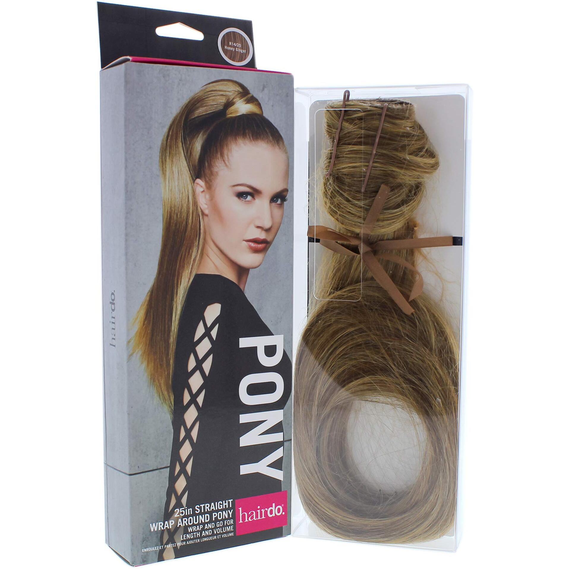 Straight Wrap Around Pony - R14 25 Honey Ginger by Hairdo for Women - 25 Inch Hair Extension