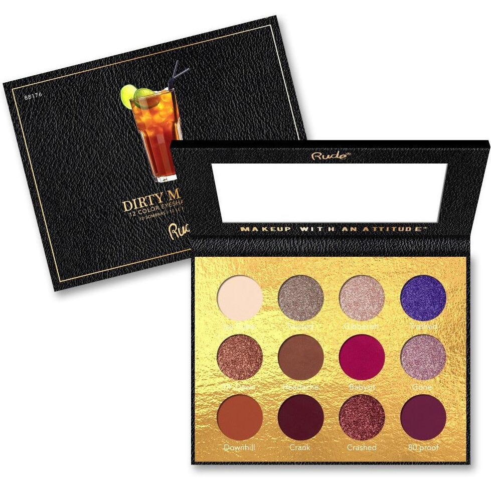 RUDE cocktail Party 12 color Eyeshadow Palette(D0102H2B7Rg)