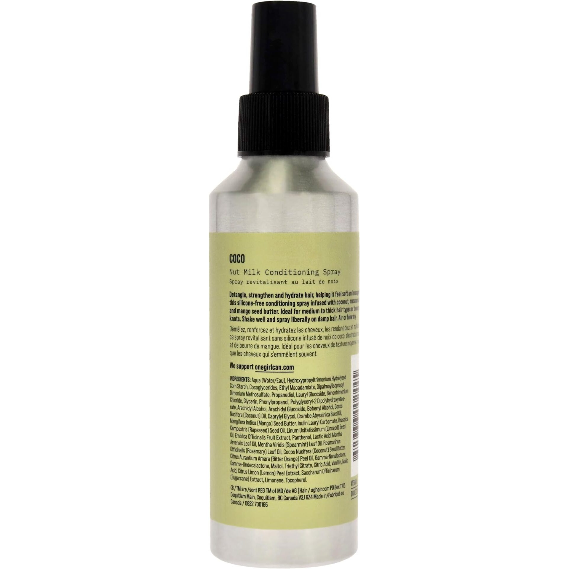 Coco Nut Milk Conditioning Spray by AG Hair Cosmetics for Unisex - 5 oz Spray