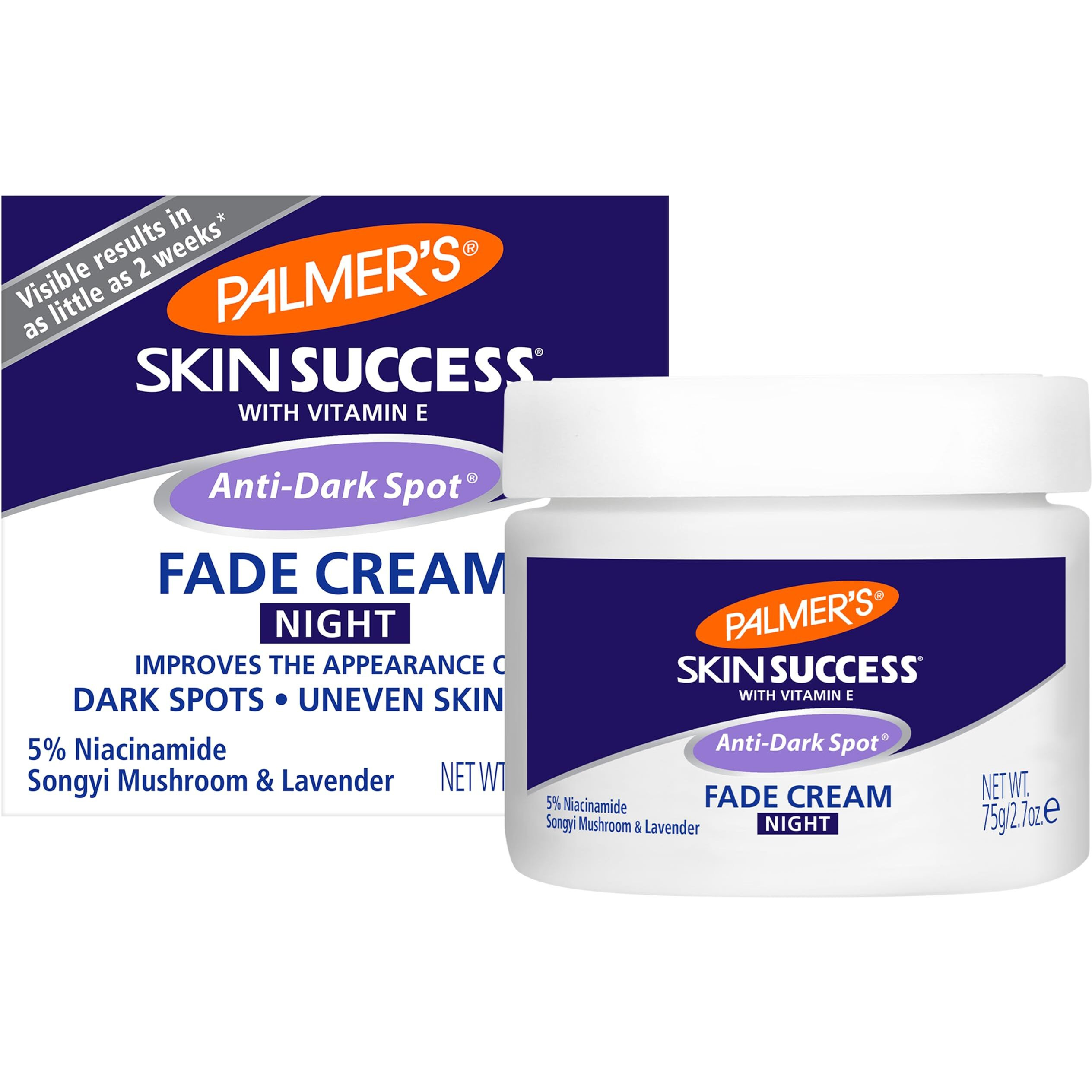 Palmer's Skin Success Anti-Dark Spot Nighttime Fade Cream with Retinol & Niacinamide, Dark Spot Corrector for Face, Night Moisturizer Helps Reduce Dark Spots, Fine Lines & Wrinkles, 2.7 Ounce