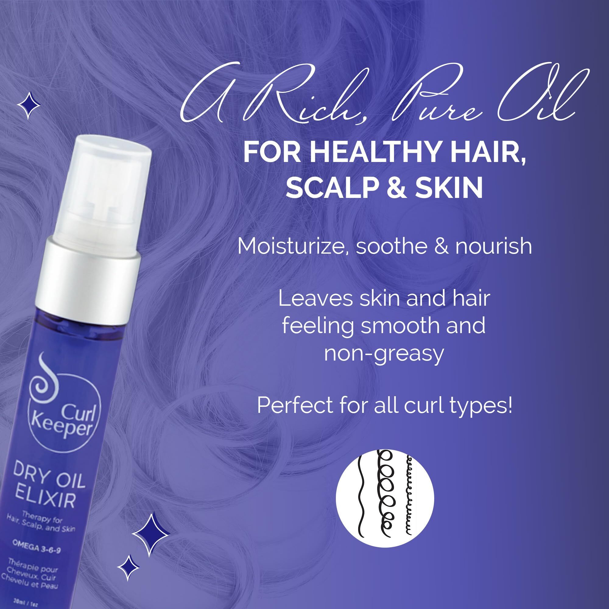 Dry Oil Elixir by Curl Keeper for Unisex - 1 oz Oil