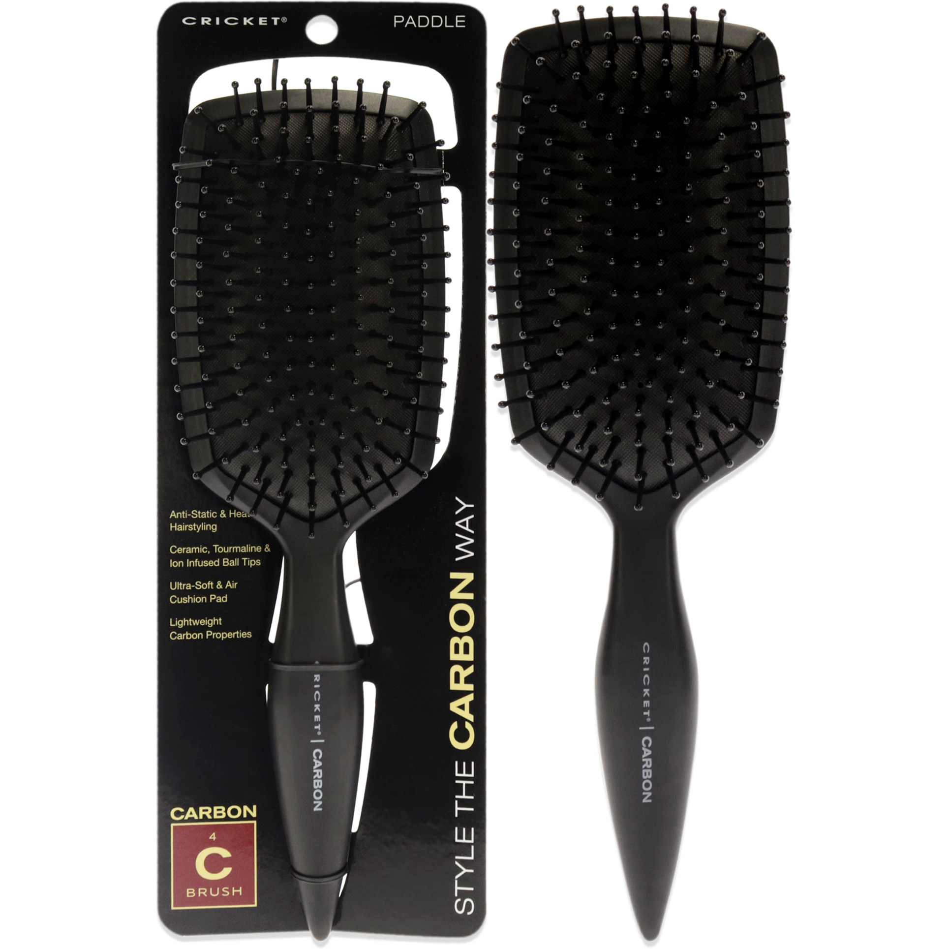 Carbon Paddle Brush by Cricket for Unisex - 1 Pc Hair Brush