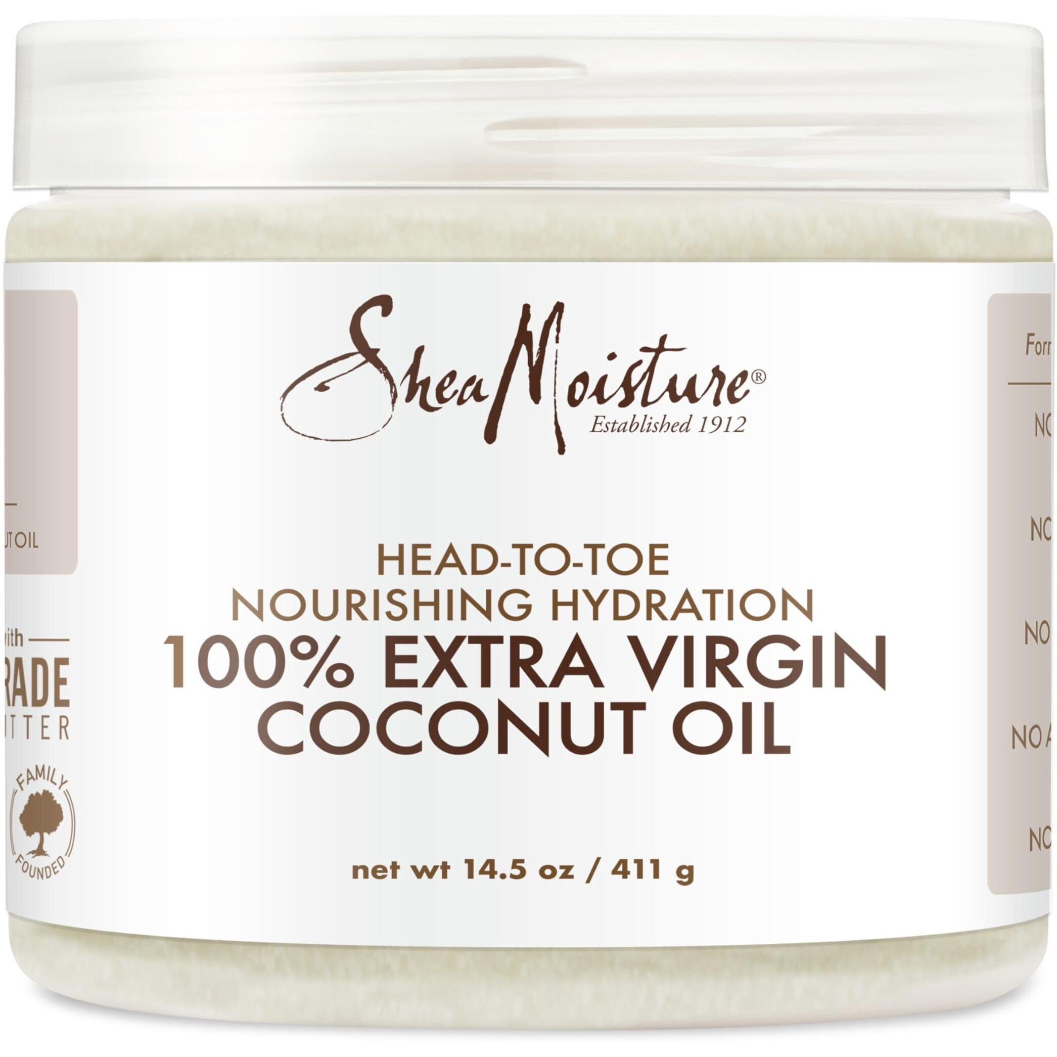 SheaMoisture Body Moisturizer For Dry Skin 100% Extra Virgin Coconut Oil Nourishing Hydration Soften And Restore Skin And Hair 14.5 oz