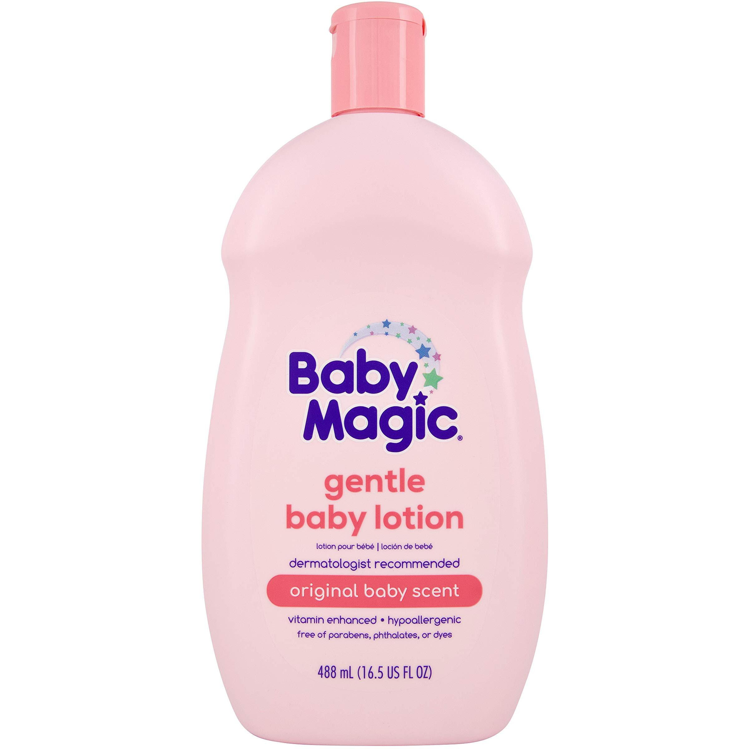 Baby Magic Gentle Baby Lotion, Vitamins & Aloe, Free of Parabens, Phthalates, Sulfates and Dyes, Camellia Oil & Marshmallow Root Original Scent, 16.5 Fl Oz