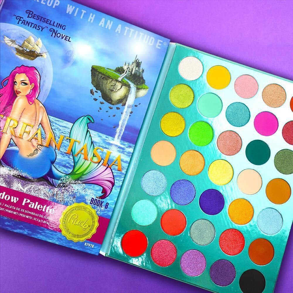 Merfantasia 35 Eyeshadows Palette - Book 8 by Rude Cosmetics for Women - 1.34 oz Eye Shadow