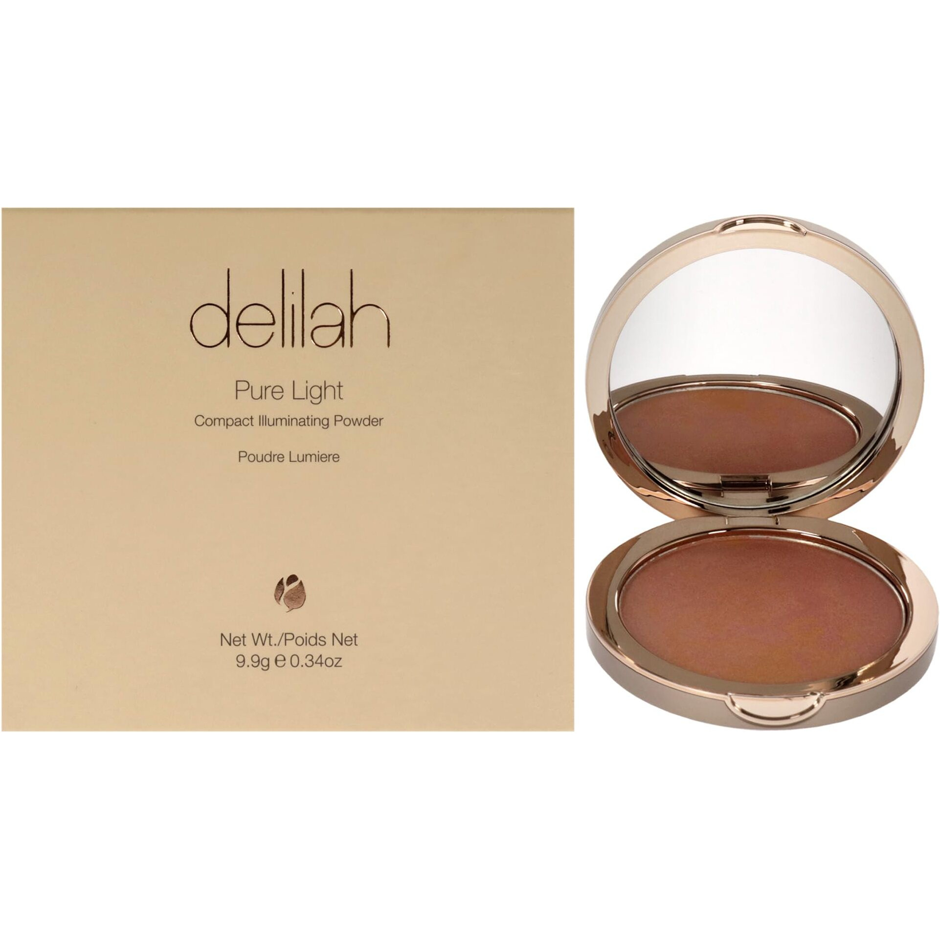 Pure Light Compact Illuminating Powder- Lustre by Delilah for Women - 0.34 oz Powder