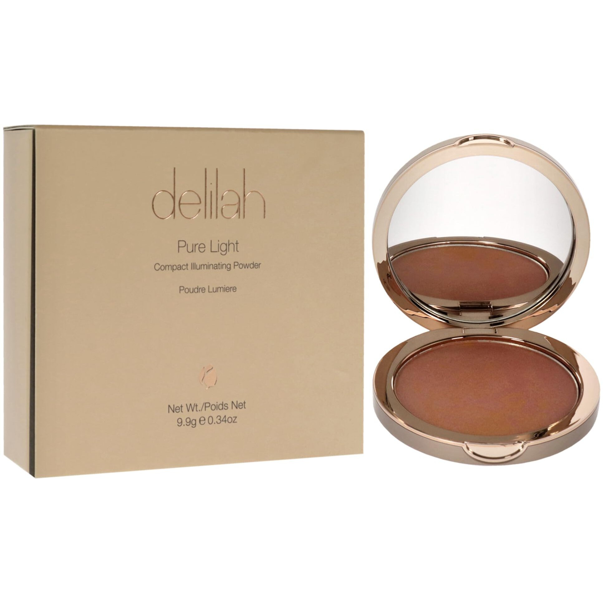 Pure Light Compact Illuminating Powder- Lustre by Delilah for Women - 0.34 oz Powder