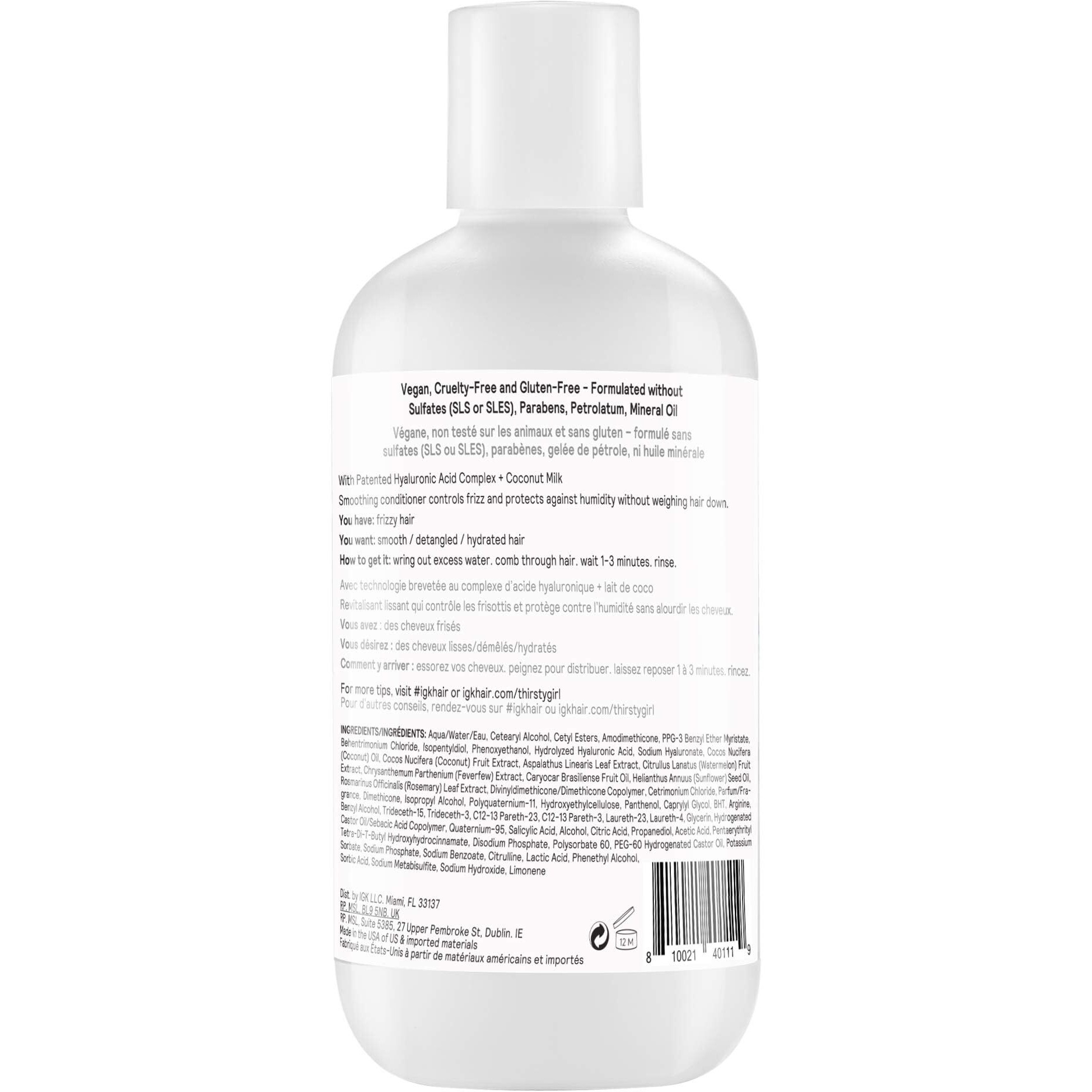 Thirsty Girl Coconut Milk Anti-Frizz Conditioner by IGK for Unisex - 8 oz Conditioner