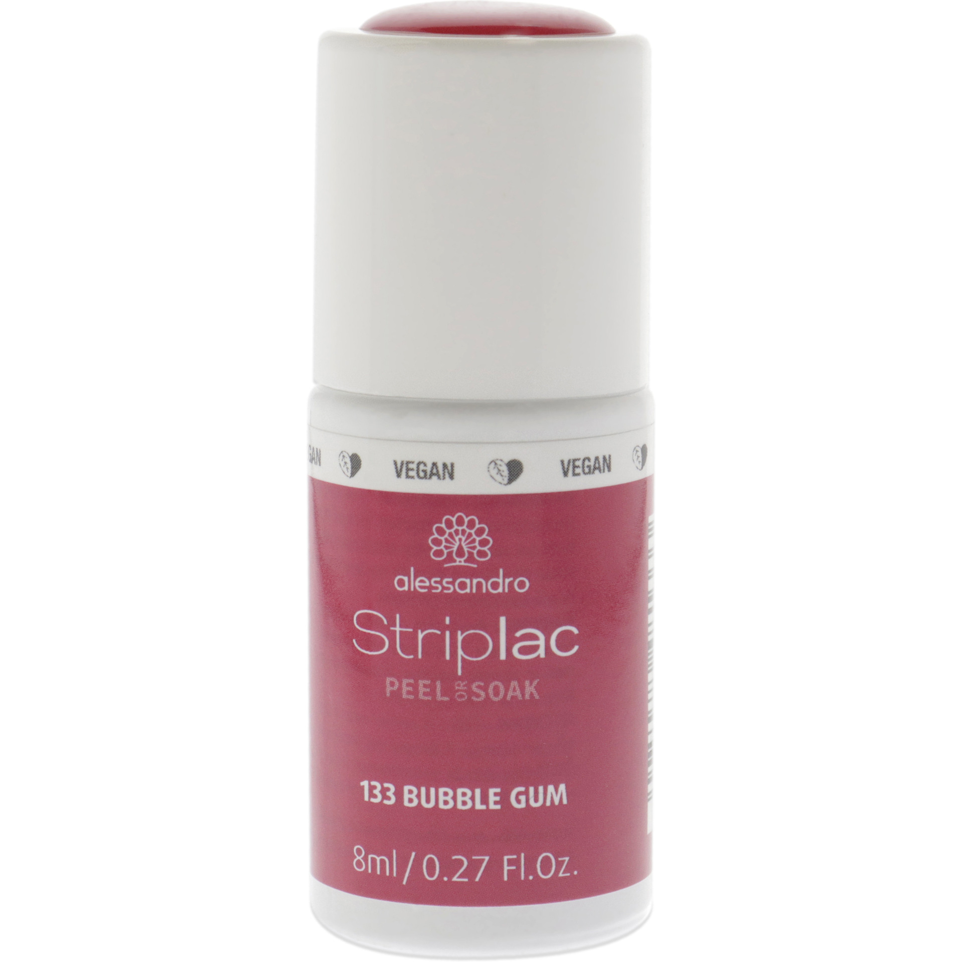 Striplac Peel or Soak - 133 Bubble Gum by Alessandro for Women 0.27 oz Nail Polish