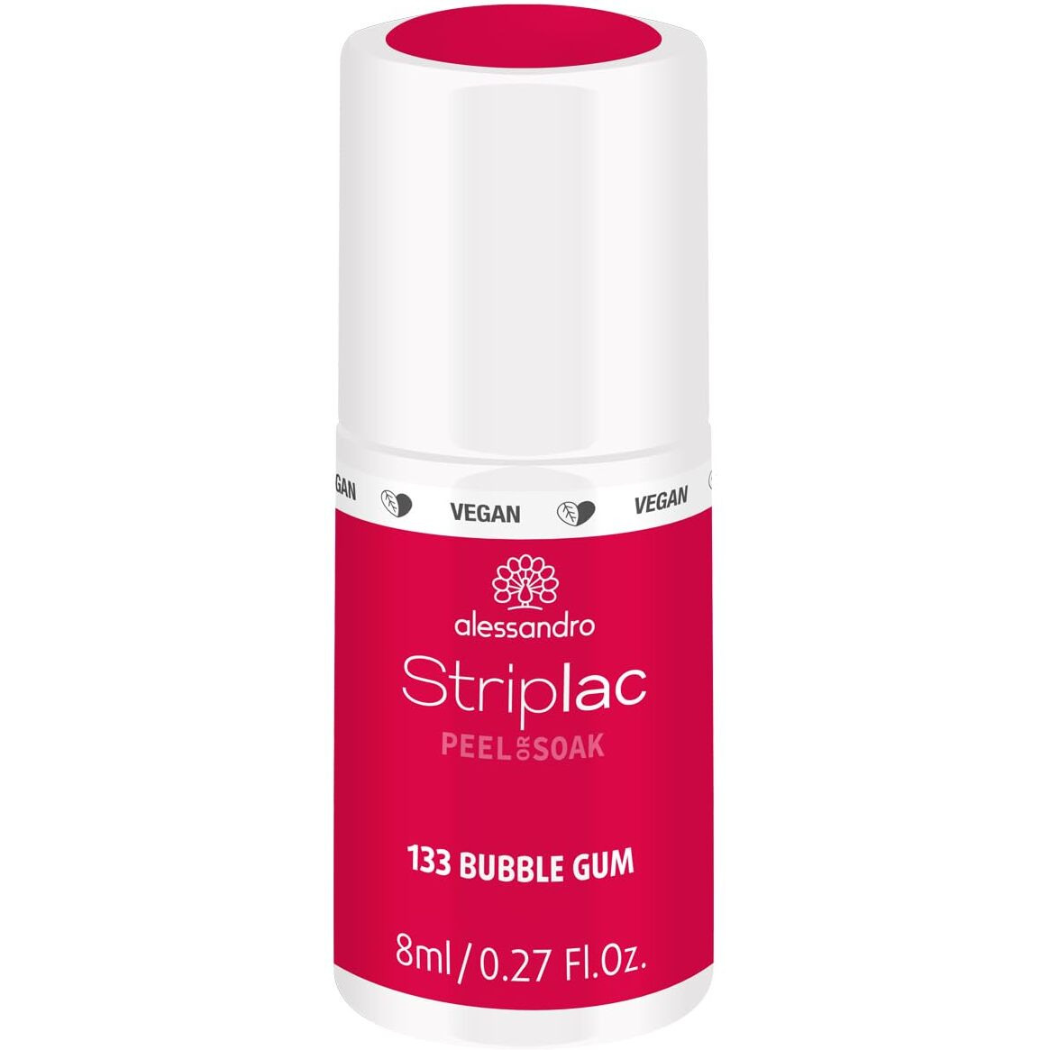 Striplac Peel or Soak - 133 Bubble Gum by Alessandro for Women 0.27 oz Nail Polish