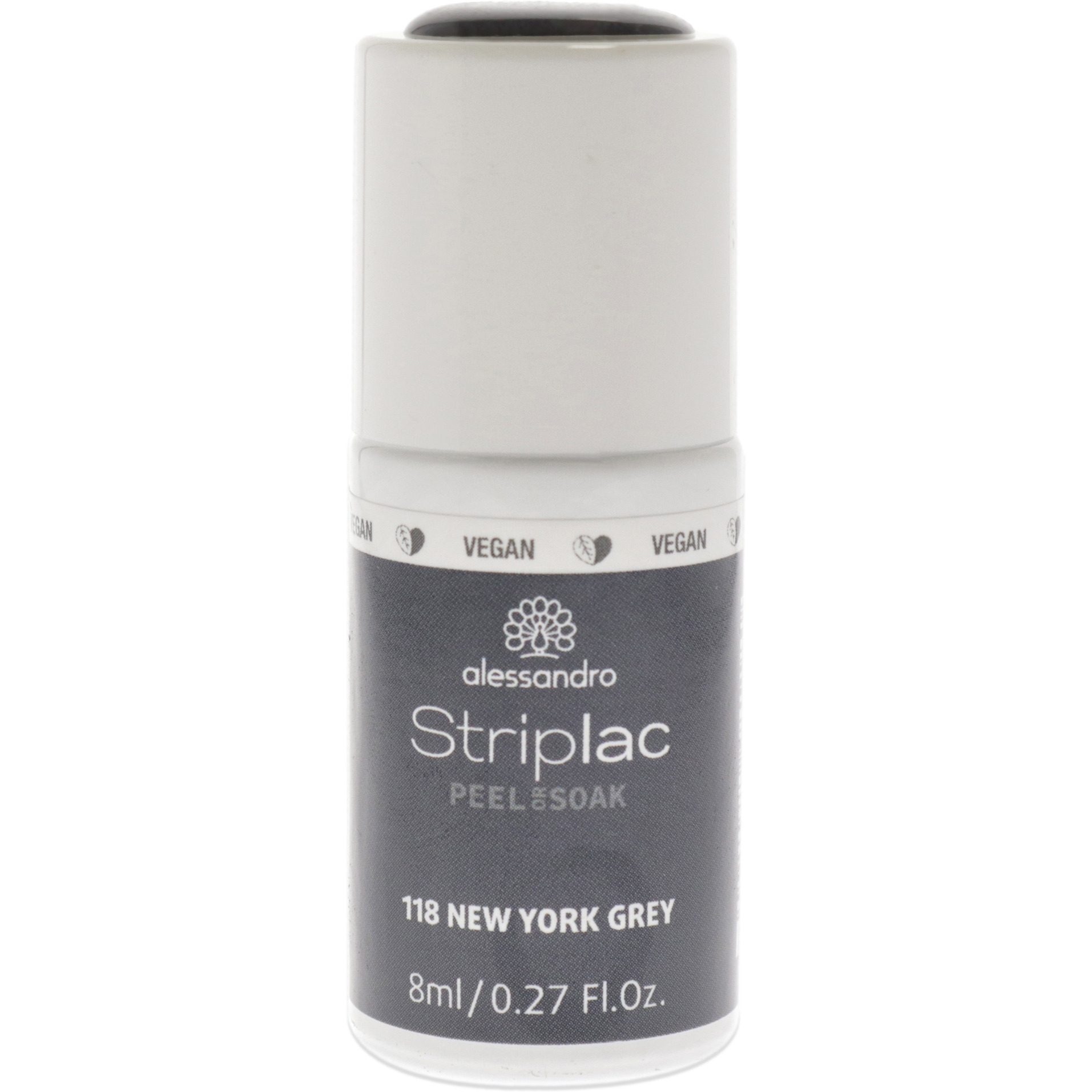 Striplac Peel or Soak - 118 New York Grey by Alessandro for Women 0.27 oz Nail Polish
