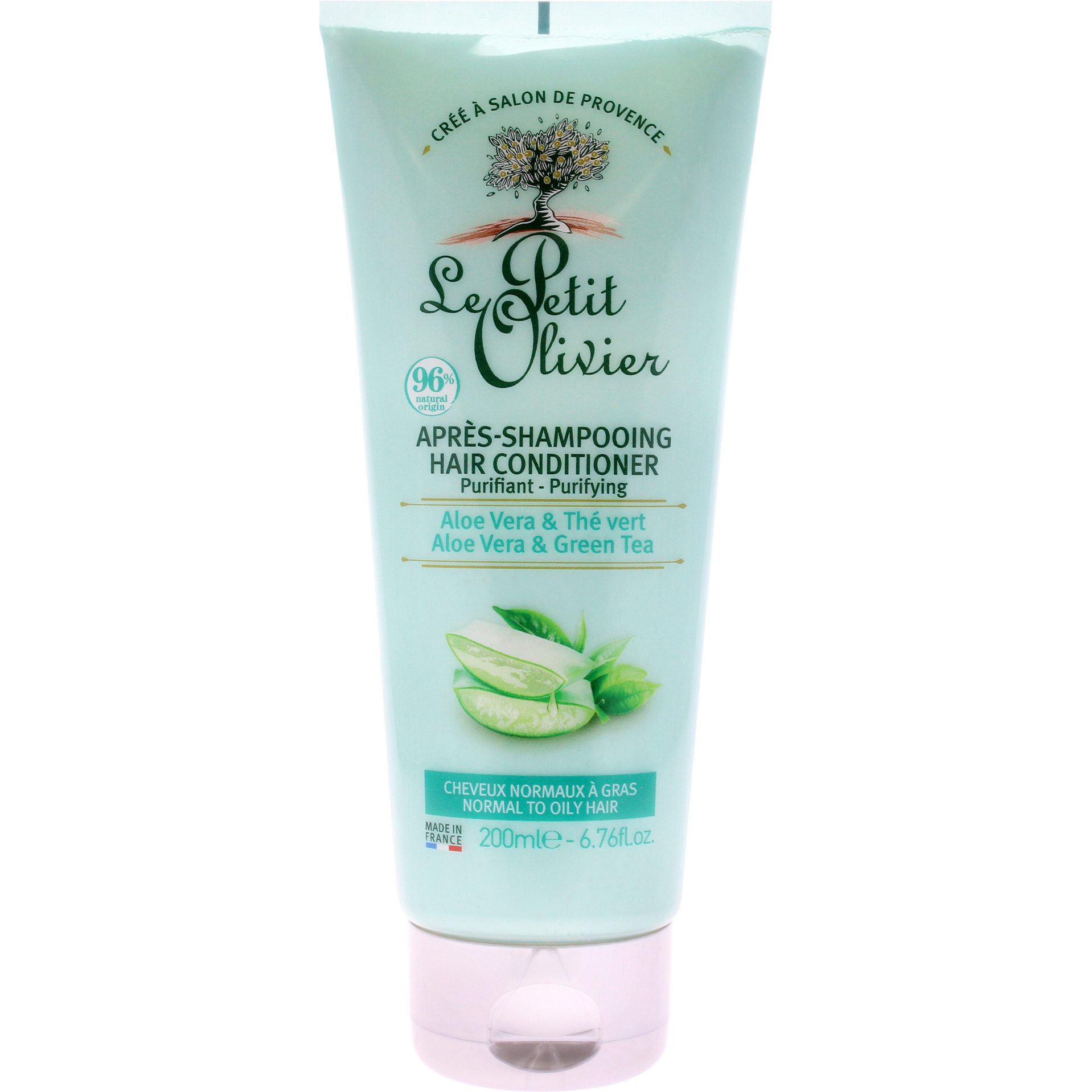 Hair Conditioner Purifying - Aloe Vera and Green Tea by Le Petit Olivier for Women - 6.76 oz Conditioner