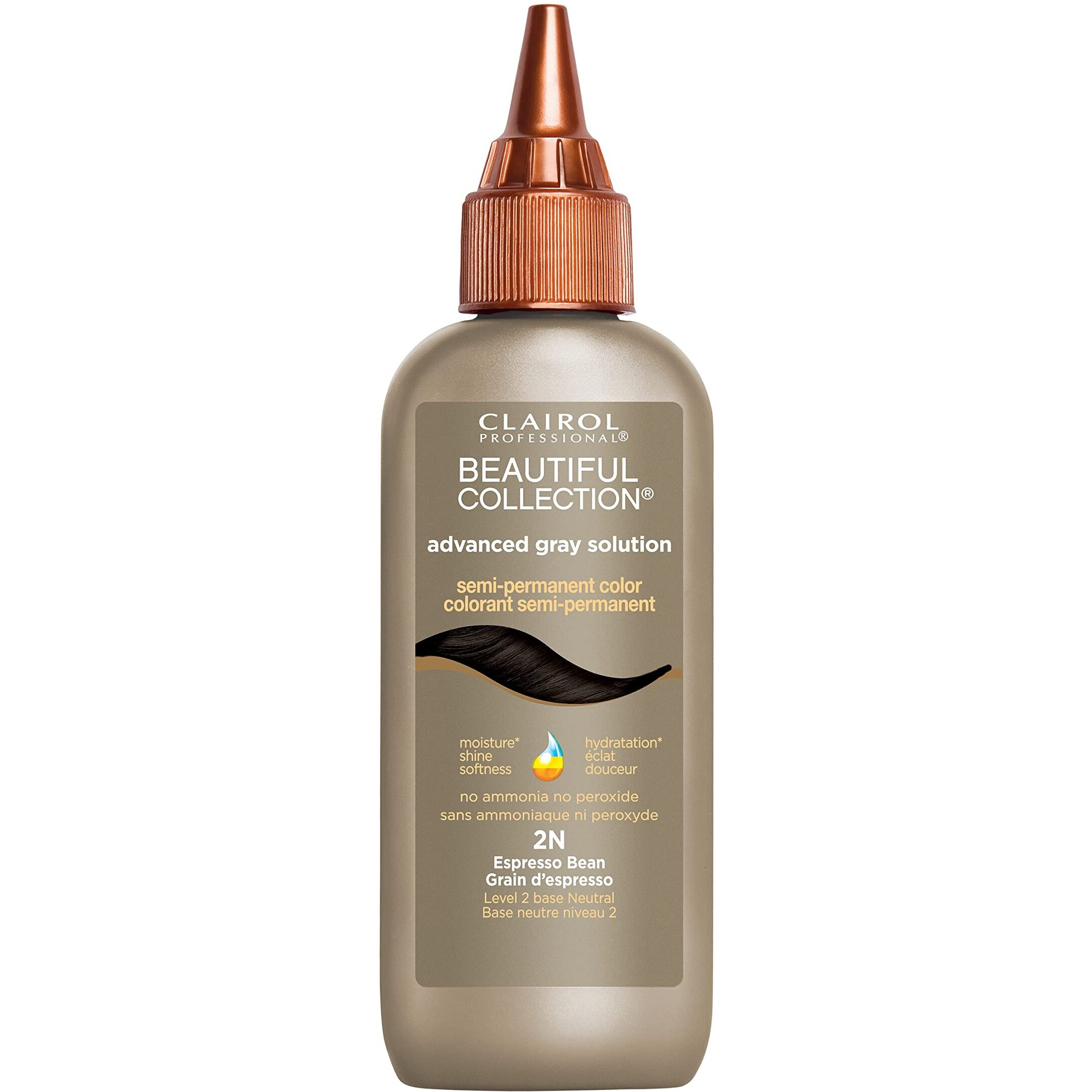 Clairol Professional Beautiful Advanced Gray Solutions 2n Espresso Bean, 3 oz
