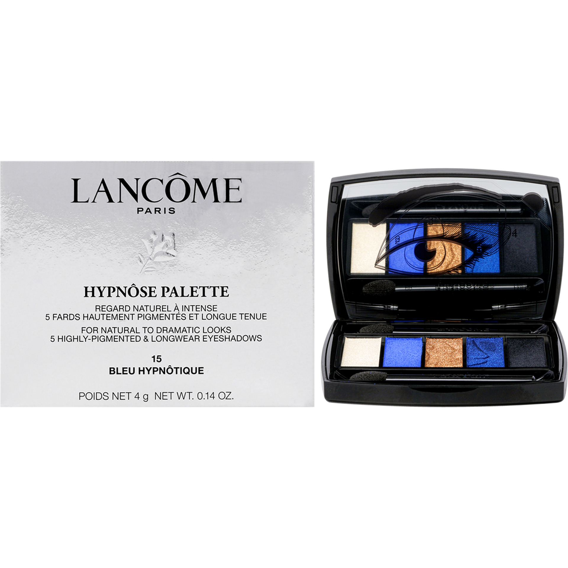 Hypnose 5-Color Eyeshadow Palette - 15 Bleu Hypnotique by Lancome for Women - 0.14 oz Eyeshadow