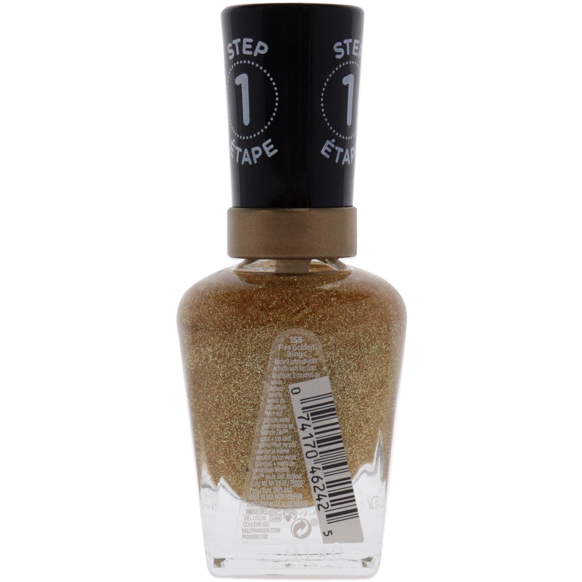 Miracle Gel Nail Polish - 155 Five Golden Blings by Sally Hansen for Women - 0.5 oz Nail Polish
