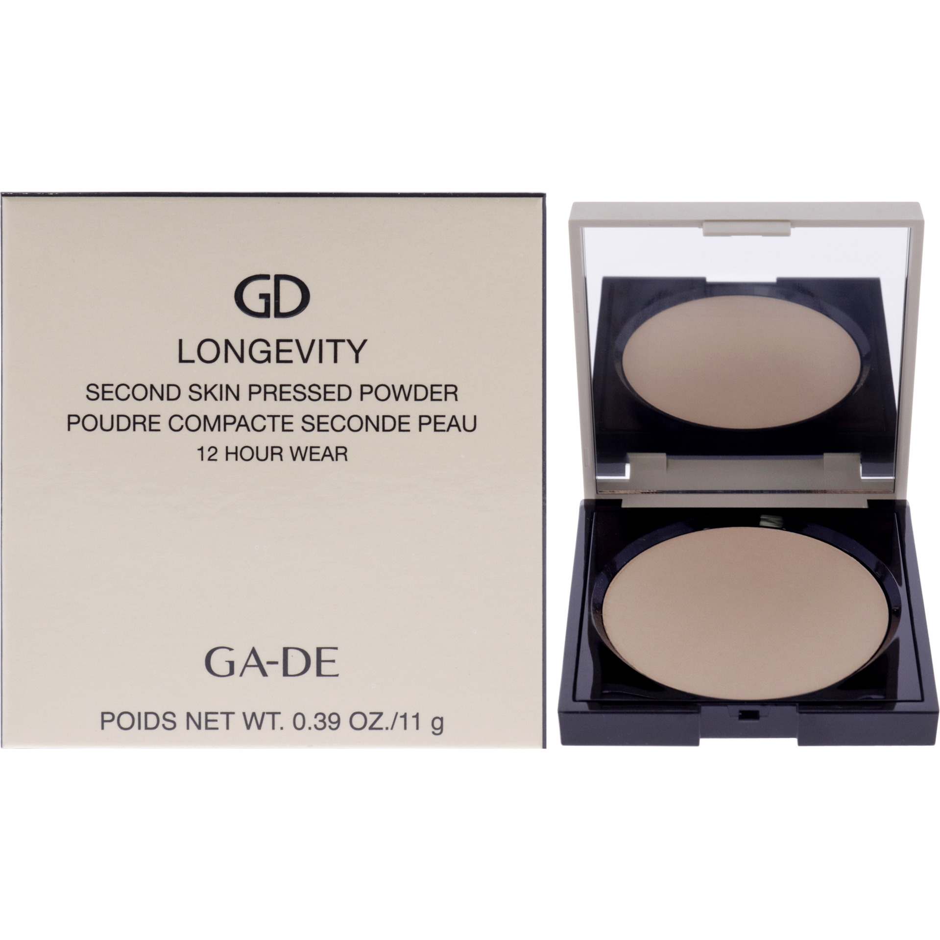 Longevity Second Skin Pressed Powder 12H - 506 Light Medium by GA-DE for Women - 0.39 oz Powder