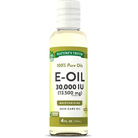 Nature's Truth Vitamin E Oil for Skin 30,000 IU | 100% Pure | 4 oz | Lemon Scented | GC/MS Tested