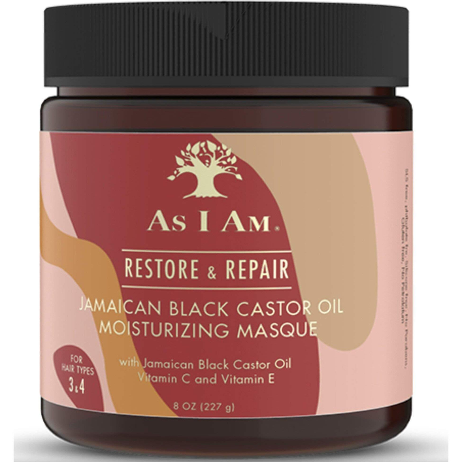 As I Am JBCO Masque 8oz - Deep Conditioning & Hydration - Repairs, Restores Scalp Health - Vegan & Cruelty Free - Enriched with Nano Jamaican Black Castor Oil, Vitamins C & E